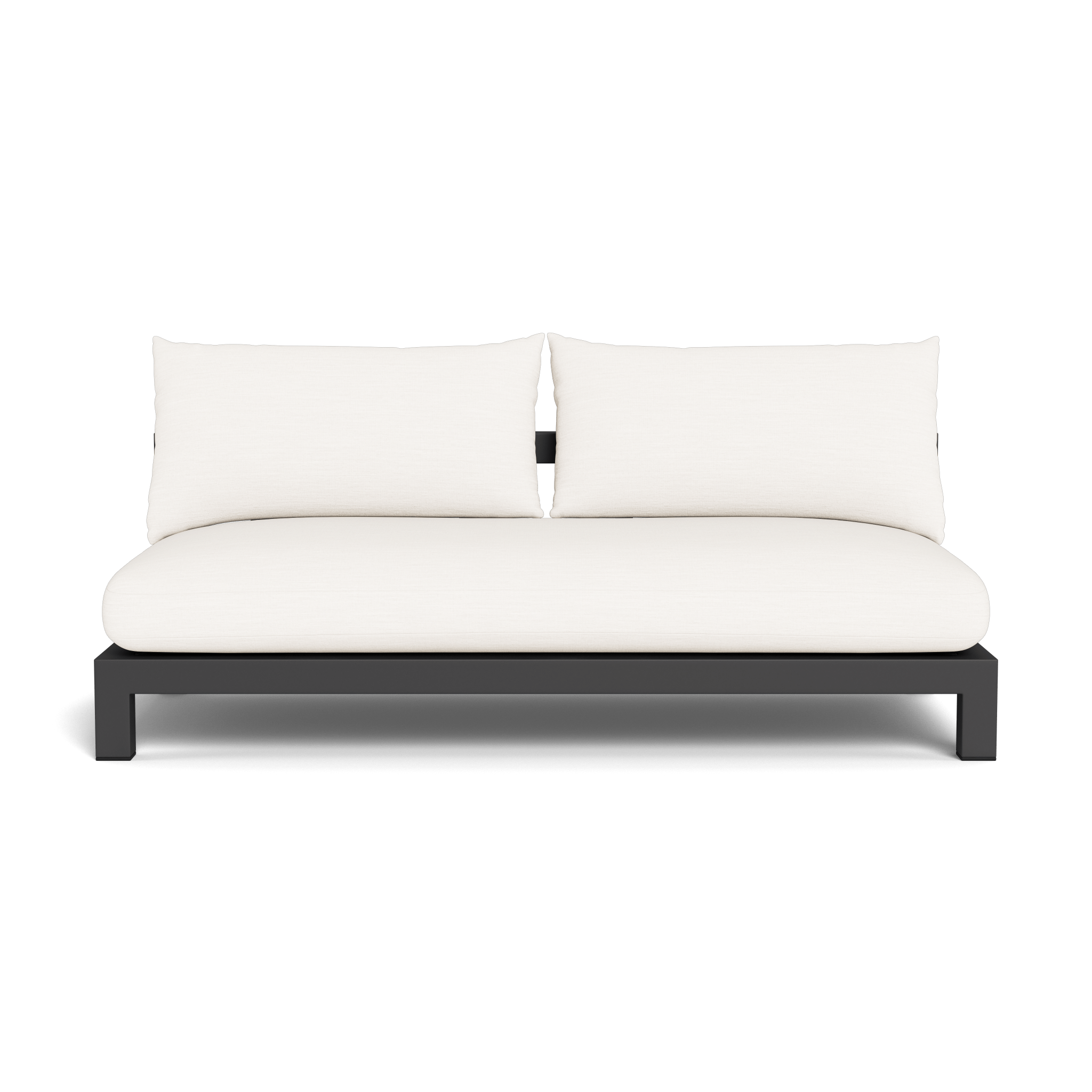 Pacific Aluminum 2-Seat Armless Sofa - Lightweight Outdoor Patio Furniture for Garden, Poolside & Balcony Relaxation