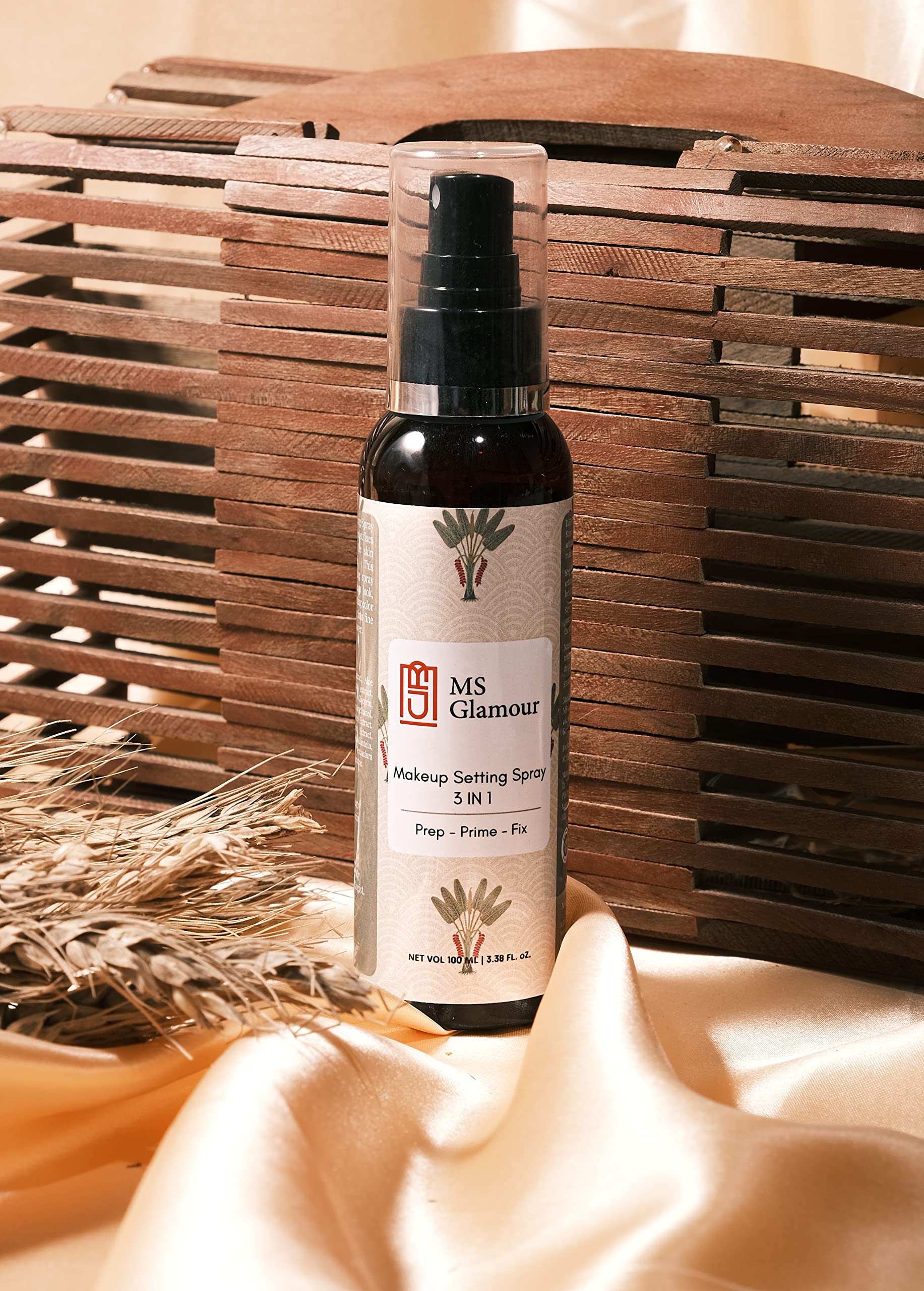 MS Glamour Makeup Setting Spray - Long Lasting 24H Oil Control, Transfer-Proof & Waterproof Formula | Clear & Lightweight (100ml) | Perfect for Daily Wear, Gym & Special Occasions