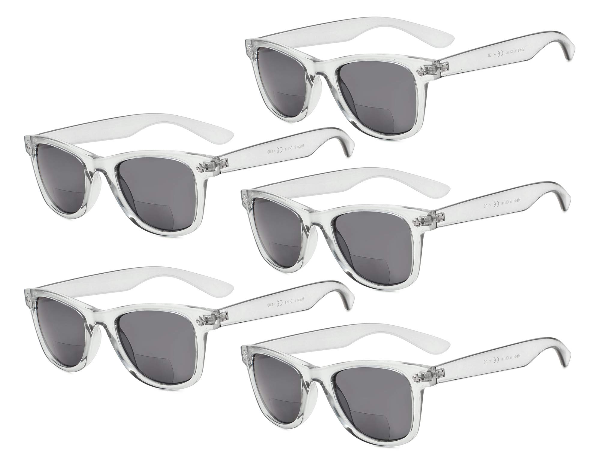 Eyekepper Classic Bifocal Sunglasses for Women - 5 Pack UV Protection Reading Sunglasses - Perfect for Driving, Reading & Outdoor Activities