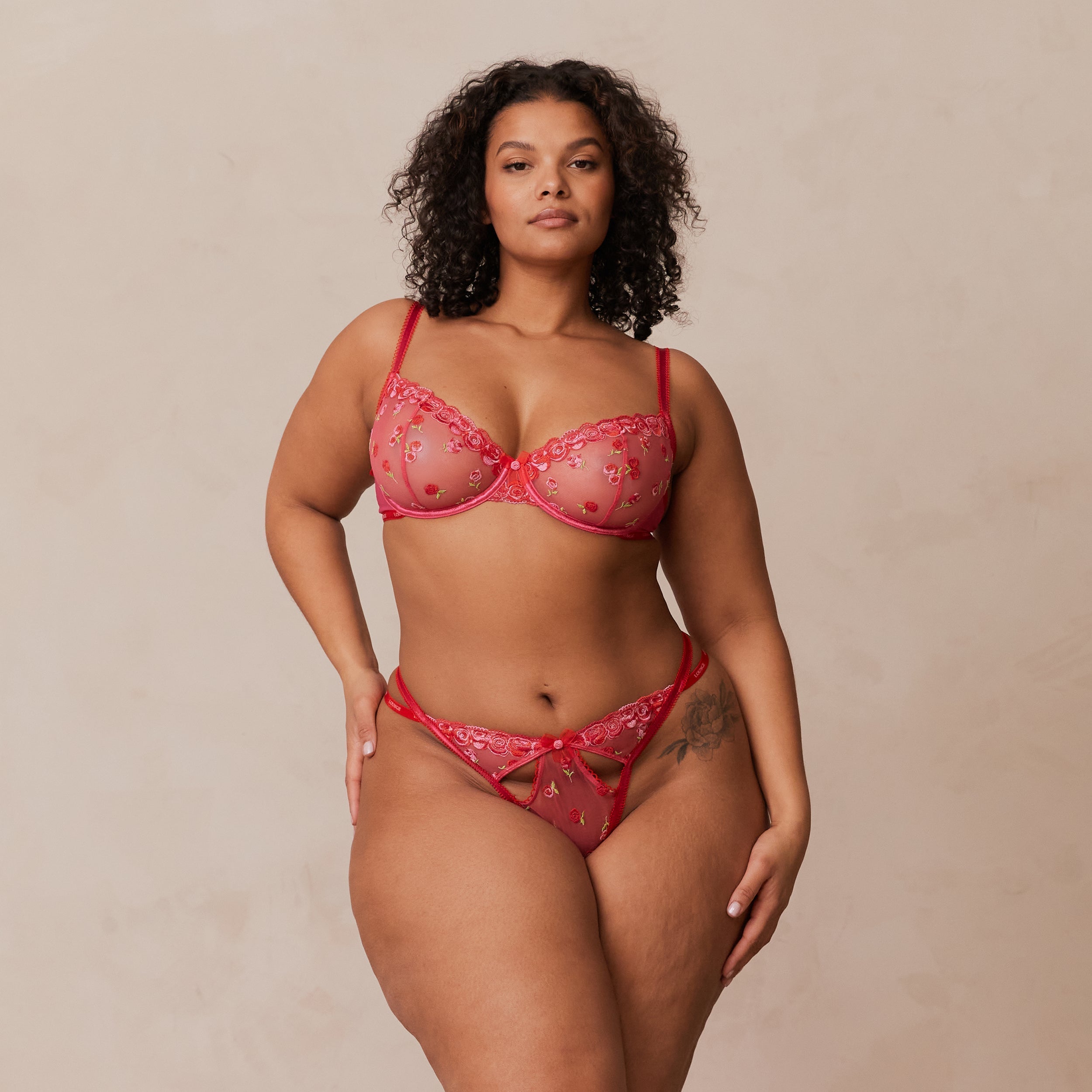 Blush Embroidered Balcony Bra - Hot Pink Lace Underwire Push Up Bra for Women | Perfect for Valentine's Day, Date Night & Special Occasions
