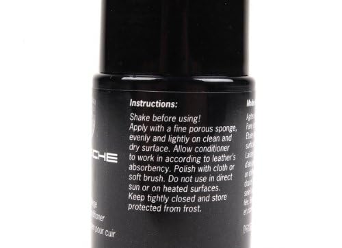 Porsche Leather Conditioner 3.5 oz (100ml) - Premium Car Leather Care for Seats, Steering Wheel & Interiors - Restores & Protects Genuine Leather