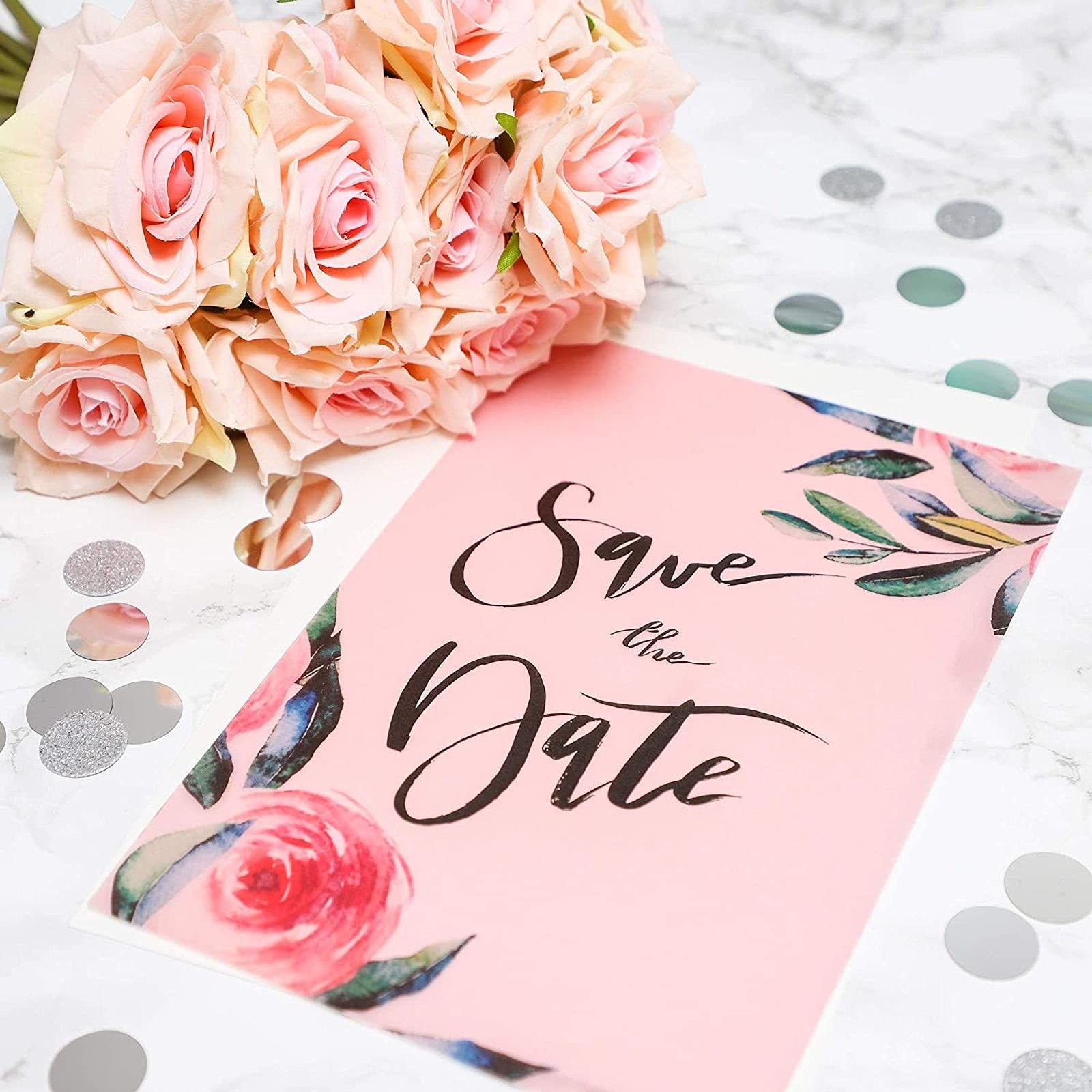 Premium 50 Sheets 8.5 x 11 Inch Vellum Paper - 100GSM Printable Tracing Paper for Invitations, Art Sketching & Calligraphy - Blush Pink - Perfect for Wedding Stationery, DIY Crafts & Light Box Projects