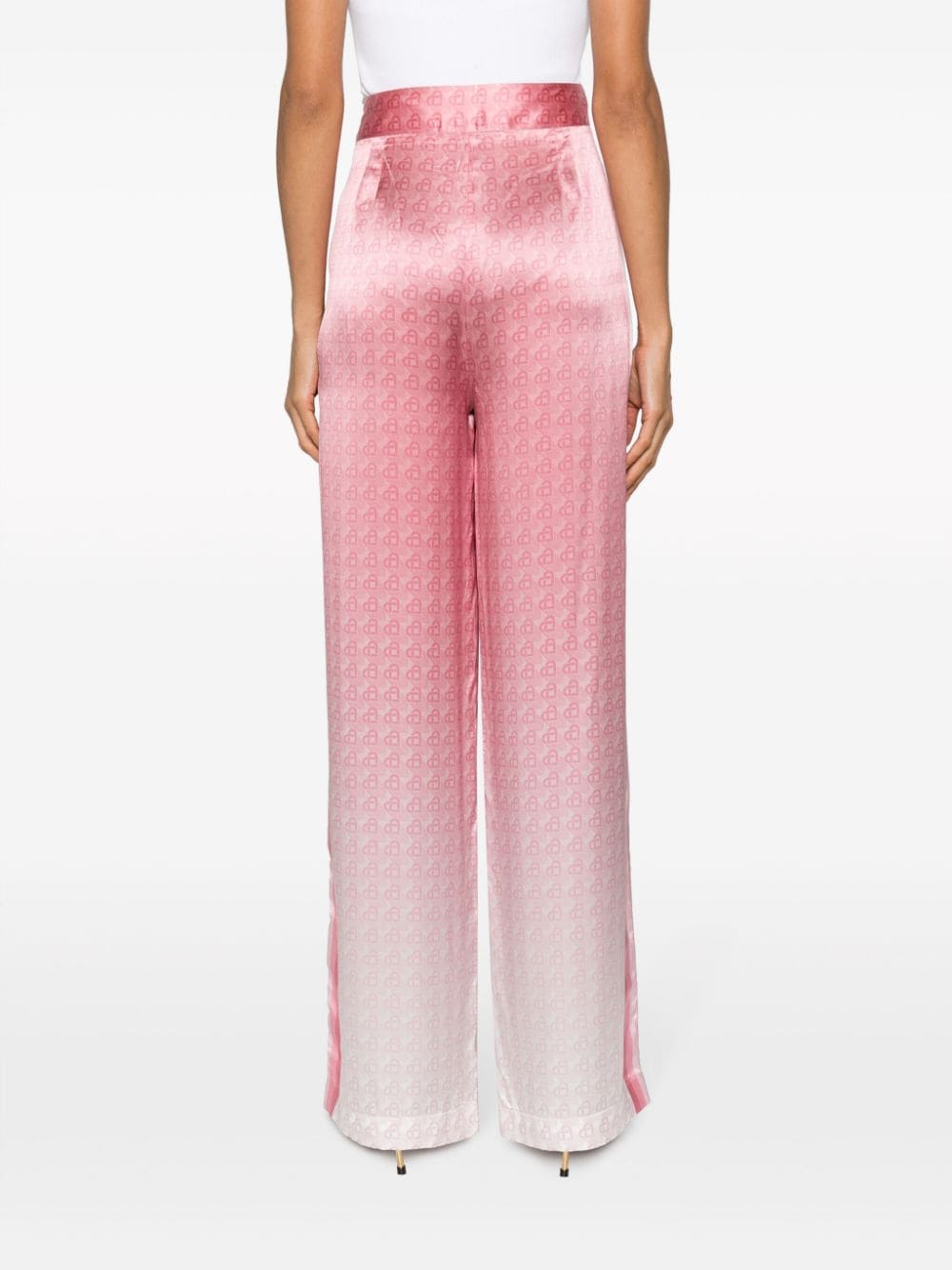 Casablanca Women's High-Waisted Pink Wide Leg Trousers - Elegant Comfort for Office Wear & Casual Outfits