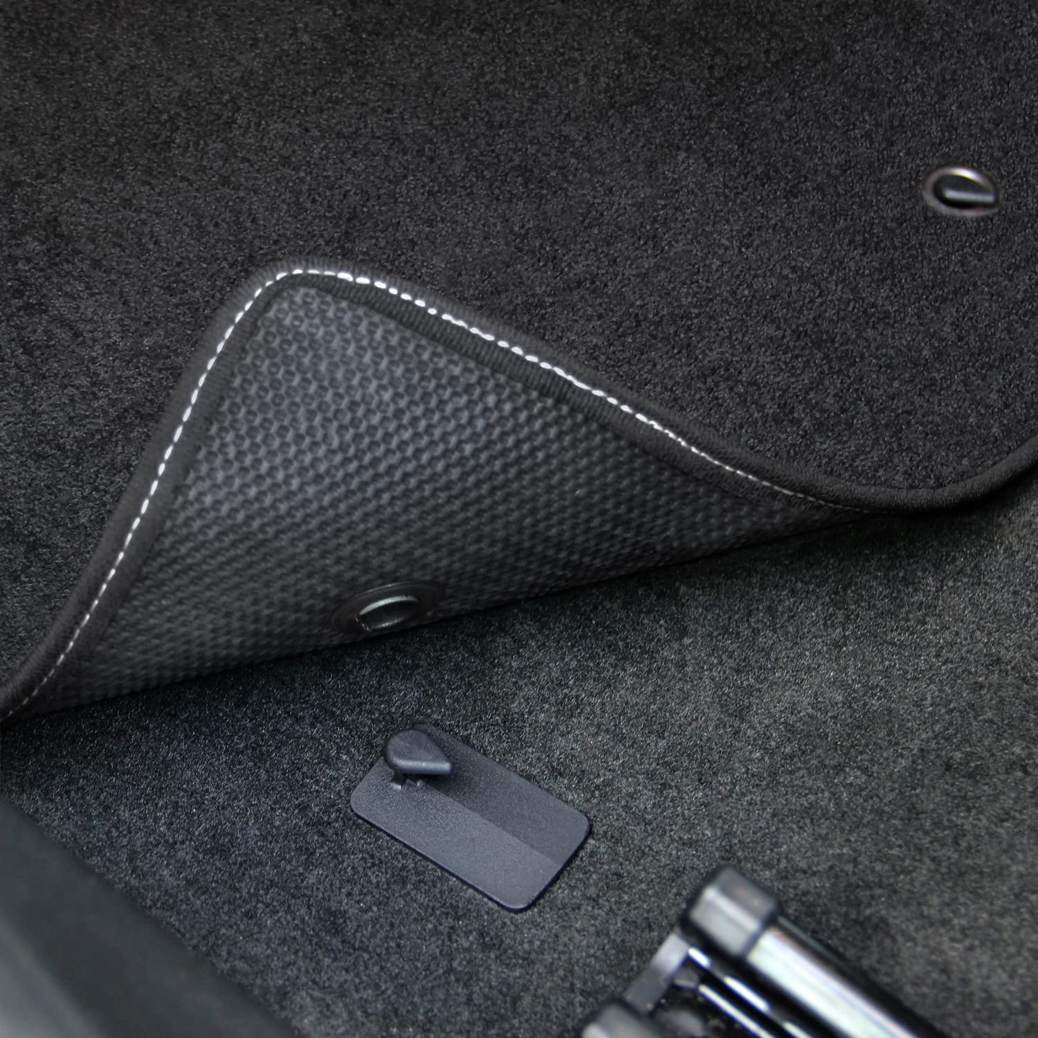 Premium Custom-Fit Carpeted Floor Mats for 2008-2012 Honda Accord Sedan - Black 2-Piece Front Set with H Logo | All-Weather Protection & Luxury Interior Upgrade