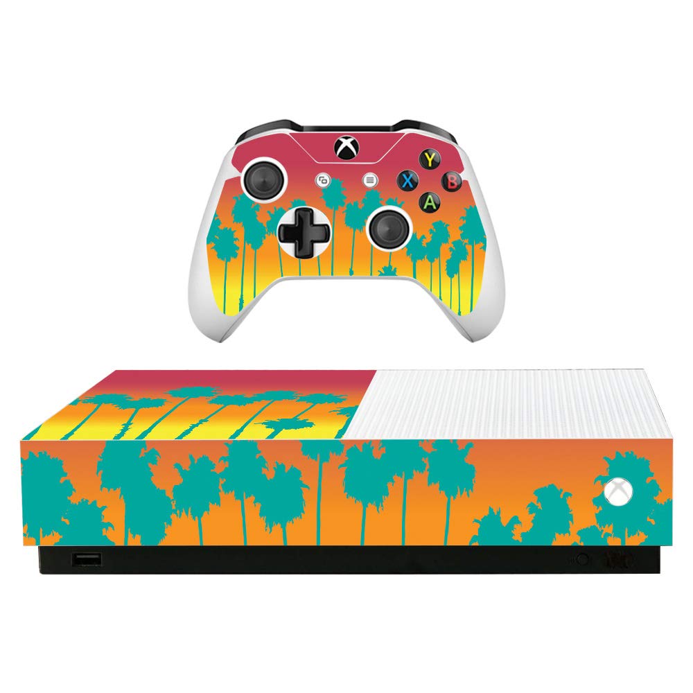 MightySkins Protective Vinyl Skin Wrap for Microsoft Xbox One S All-Digital Edition - Sherbet Palms Design | Durable Decal Cover | Easy to Apply & Remove | Made in USA | Perfect for Gaming Setups & Home Entertainment Decor
