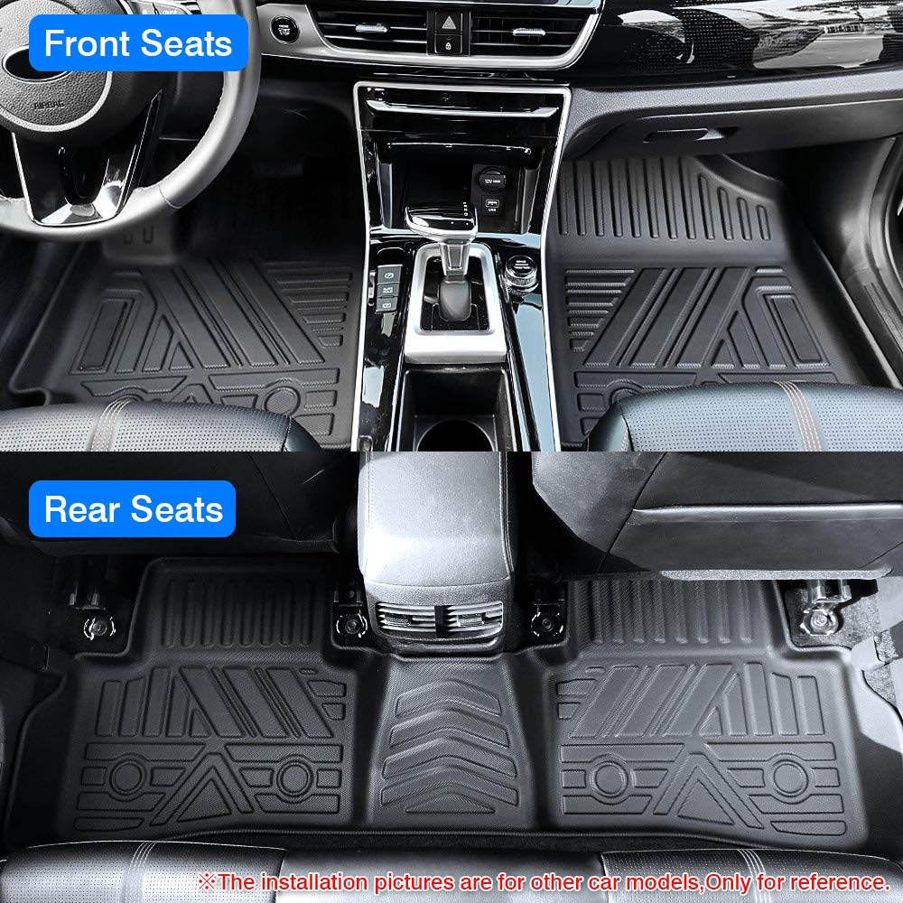 All-Weather Custom Fit TPE Floor Mats for 2018-2024 Nissan Kicks - Front & Rear 2 Row Non-Slip Car Mats with High Edges | Perfect for Daily Commutes, Road Trips & Winter Protection