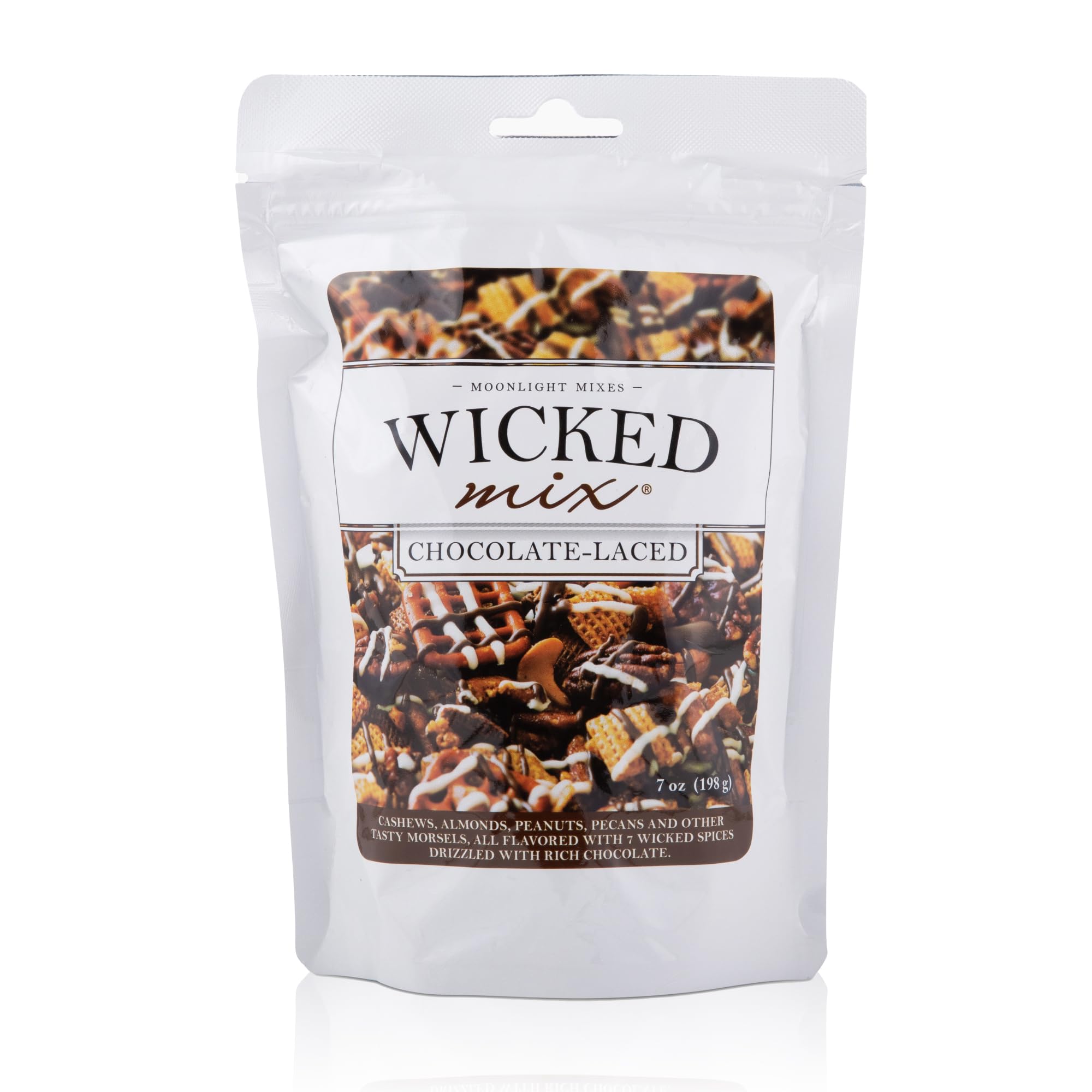 Wicked Mix Snack Mix with Mixed Nuts - Sweet & Salty Trail Mix with Almonds, Cashews, Pretzels, Pecans & Chocolate | Healthy Zero Trans Fat Snacks in Resealable Bag | Perfect for Hiking, Office Snacks & Road Trips