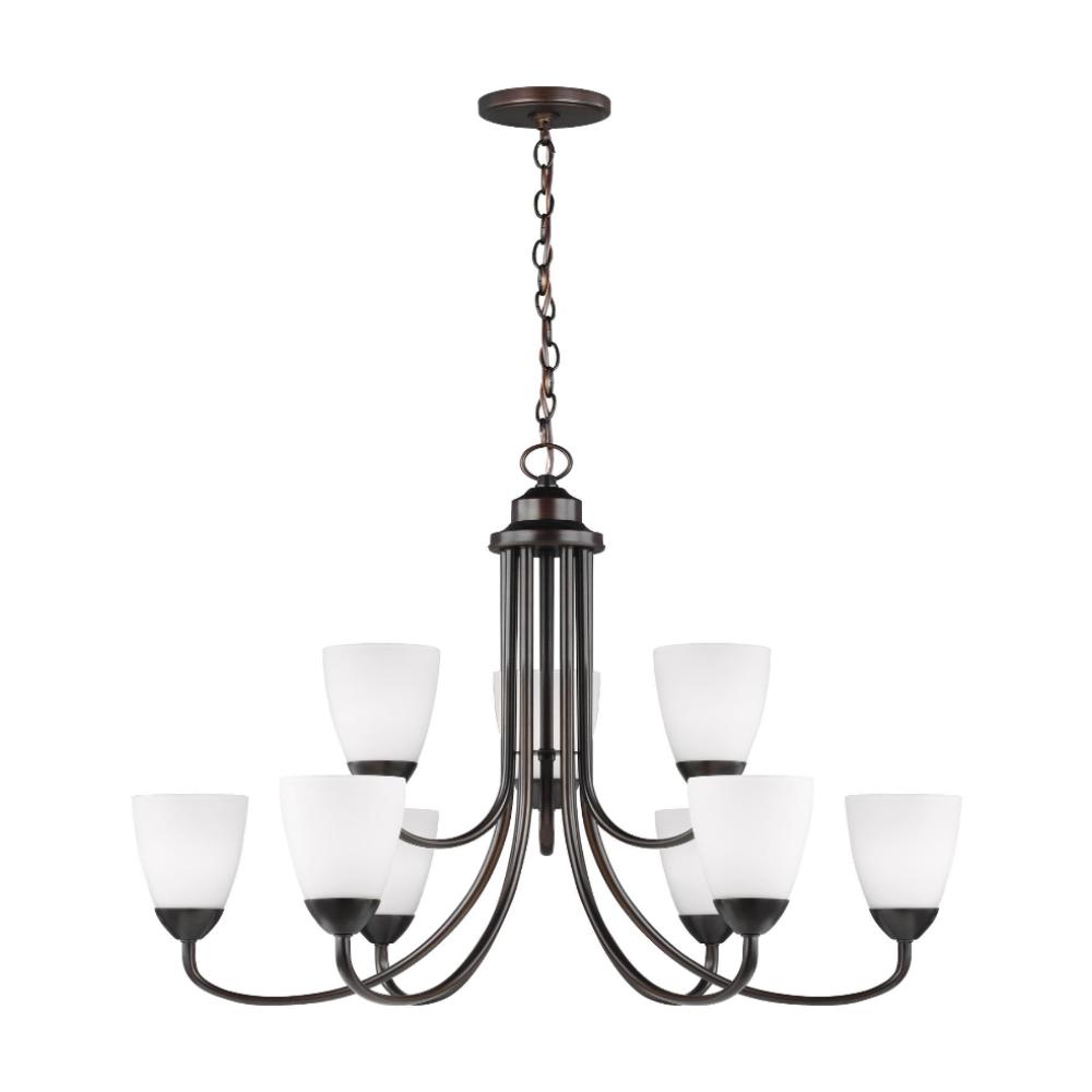 Barton 9-Light Modern Chandelier - Elegant Crystal Ceiling Light Fixture for Dining Room, Living Room & Bedroom | Perfect for Home Decor & Wedding Venues