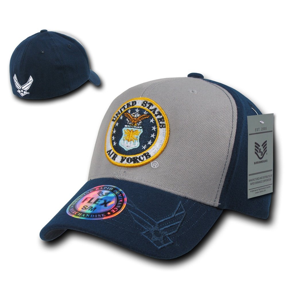 Rapiddominance Air Force Flex Military Cap - Tactical Baseball Hat for Outdoor, Hiking, and Military Enthusiasts - Adjustable & Durable Design