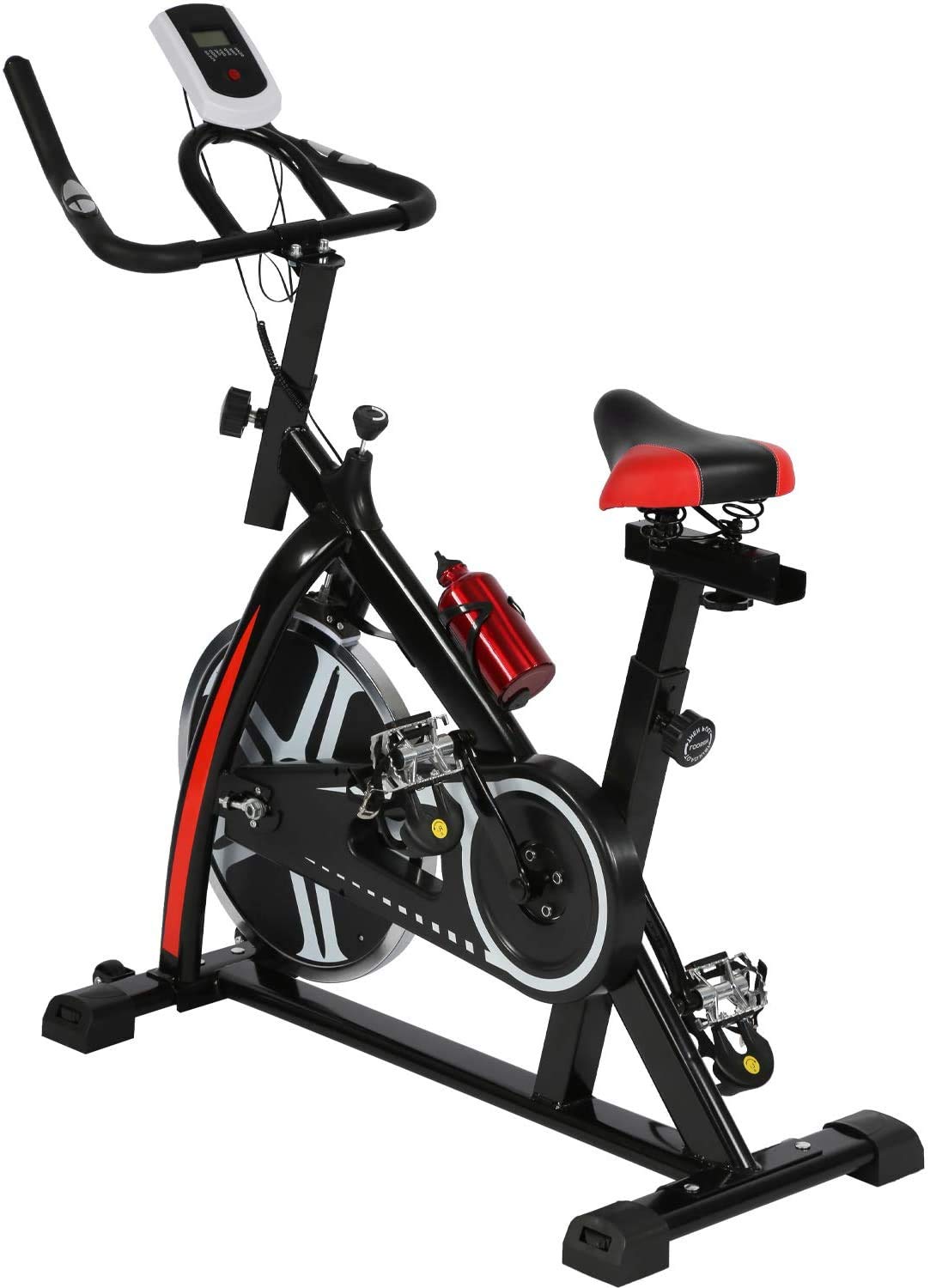Premium Indoor Cycling Bike - 330 Lbs Capacity Stationary Exercise Bike with LED Display & Heart Rate Monitor | Cardio Workout Equipment for Home Gym, Spin Training & Fitness | Easy Assembly & Adjustable Resistance