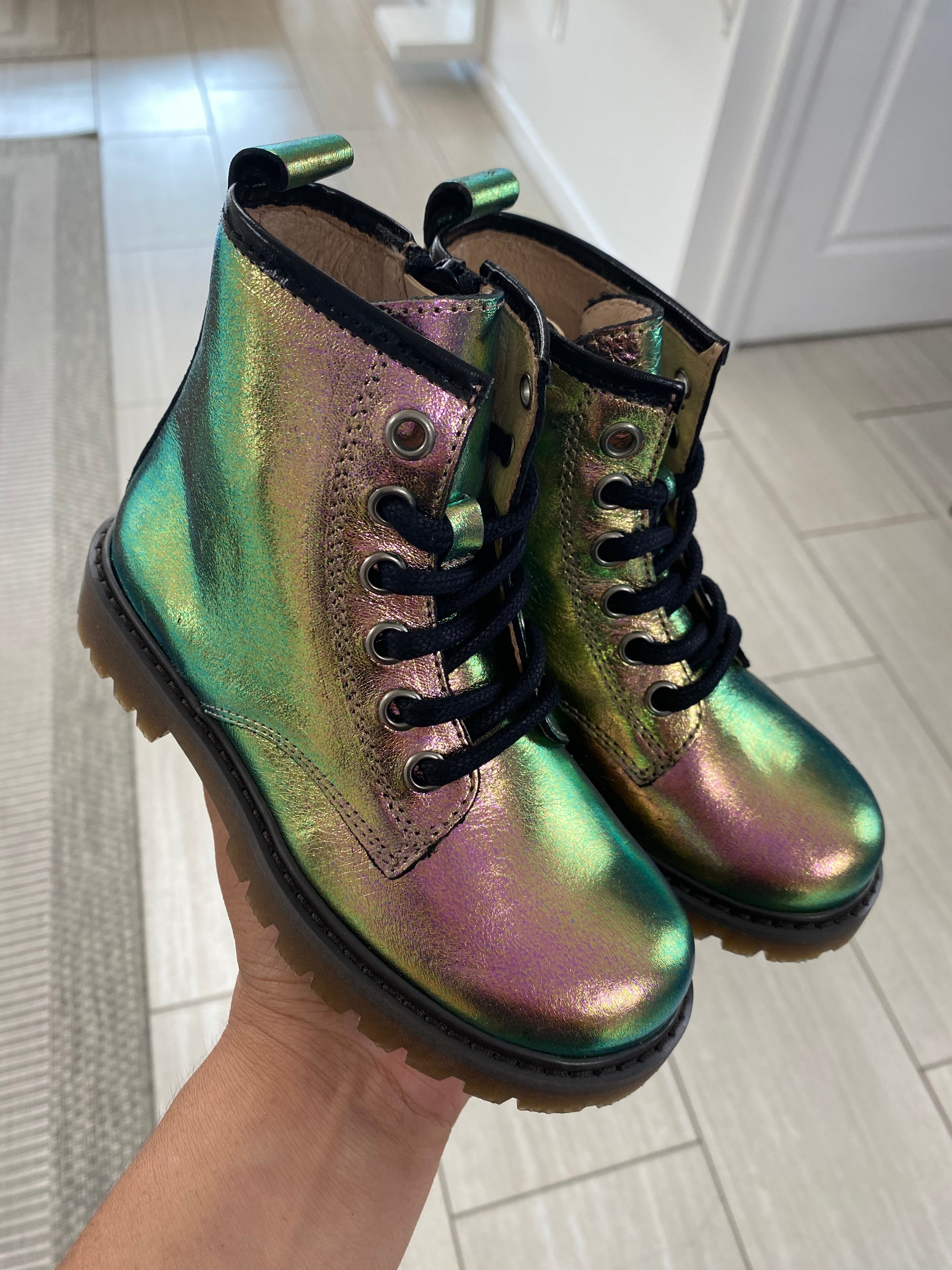 Acebos Iridescent Boots for Women - Waterproof Winter Snow Boots with Non-Slip Sole | Perfect for Hiking, Snowy Weather & Outdoor Adventures