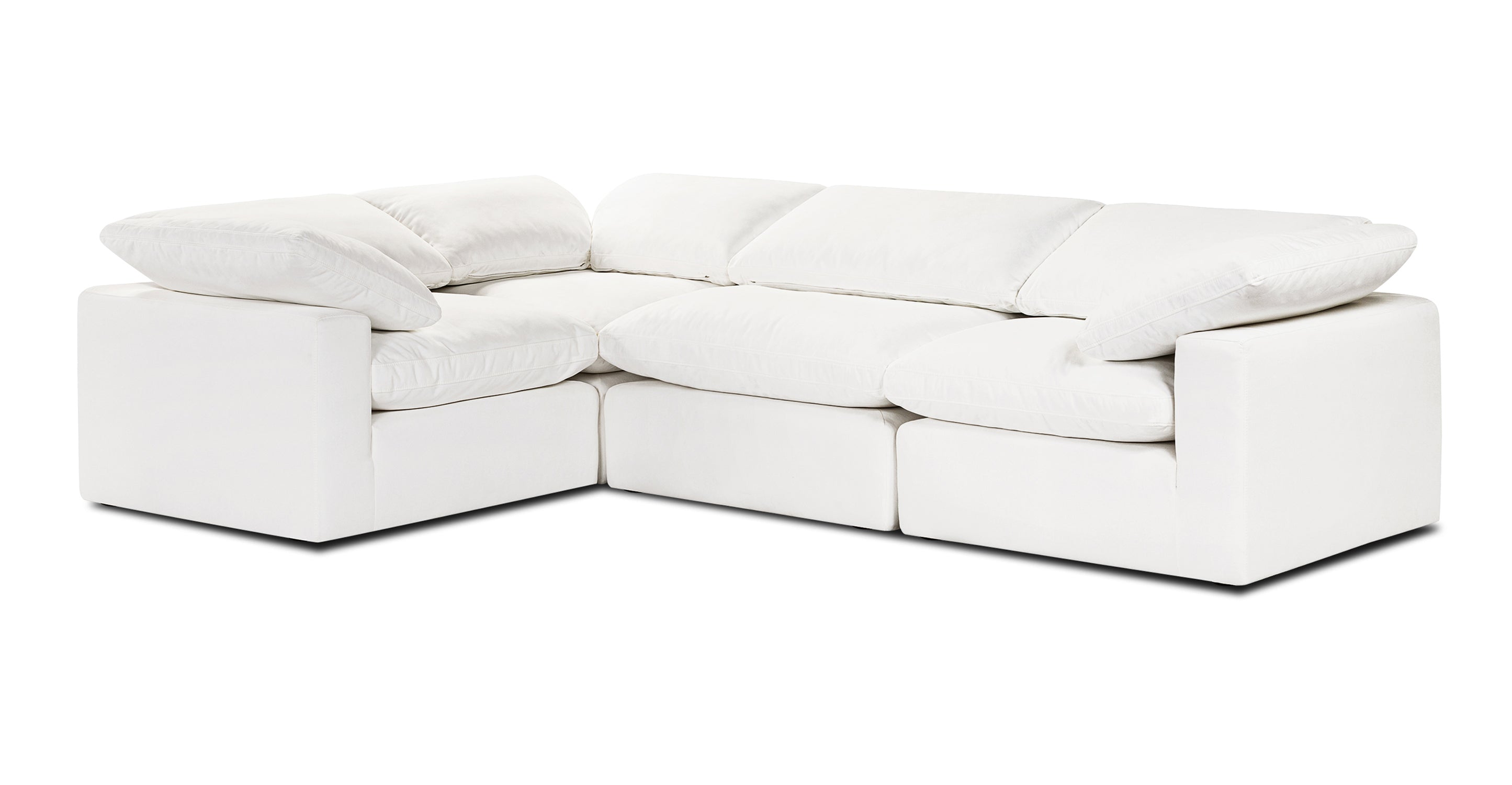 4-Seat Aspen Modular L-Shaped Sectional Sofa - Modern Living Room Furniture for Small Spaces & Apartments - Perfect for Family Gatherings & Movie Nights