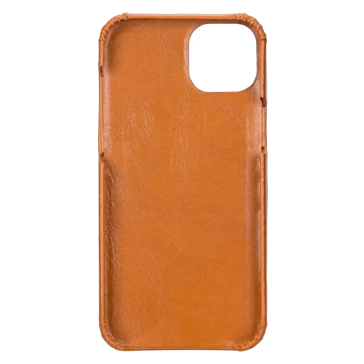 Premium Burnished Tan Leather Magnetic Wallet Case for iPhone 14 Plus - Slim Protective Cover with Card Slots & Strong MagSafe - Perfect for Work, Travel & Everyday Use