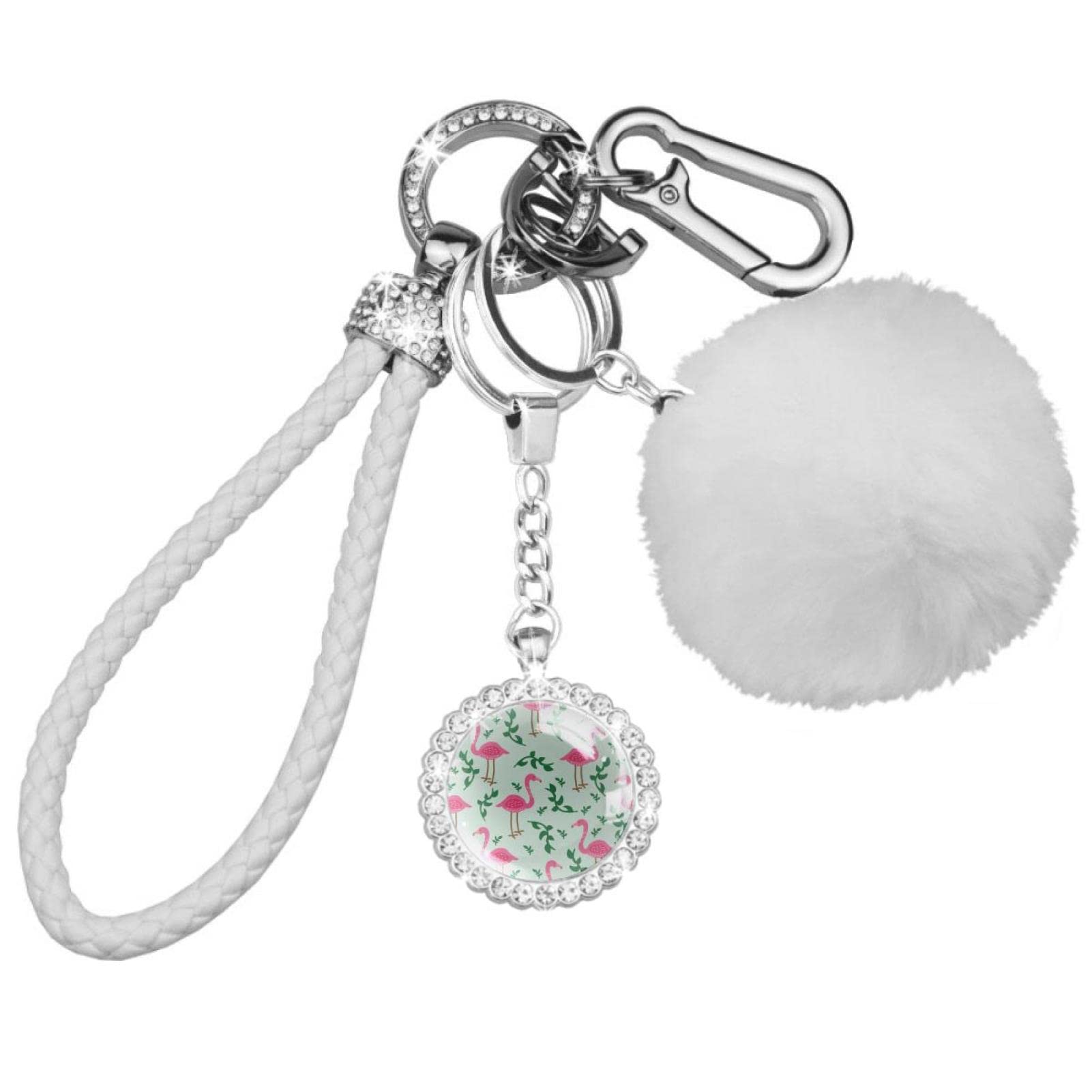 Stylish Flamingo Keychain Organizer for Car Keys - Durable & Cute Key Holder for Men & Women - Perfect for Home, Office & Travel Accessories