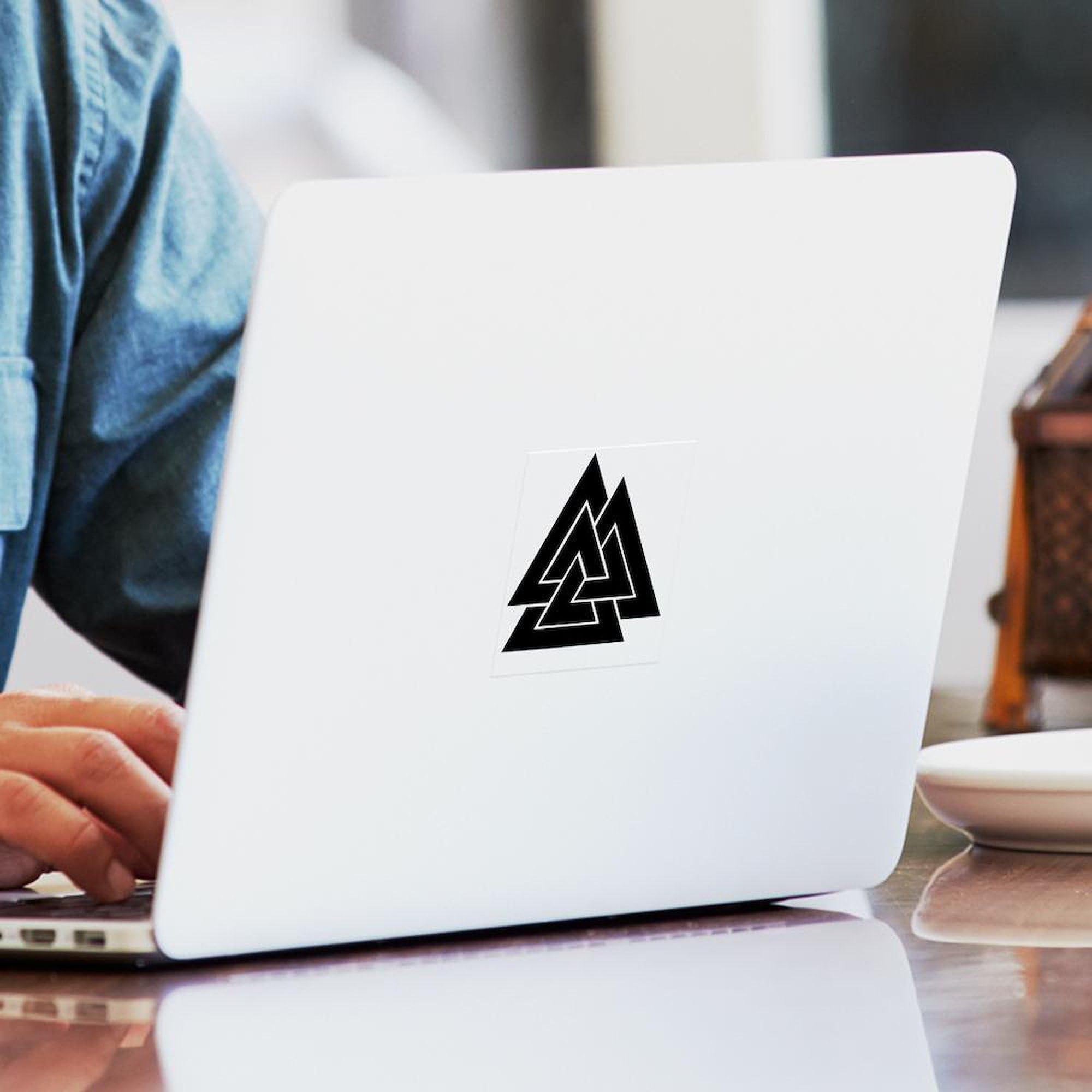 Valknut Sticker - Square Car Decal for Bumper & Laptop