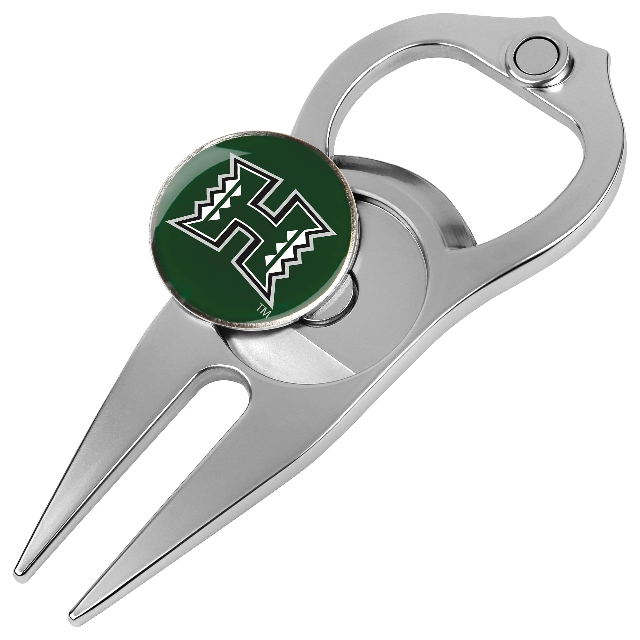LinksWalker NCAA Unisex Hat Trick Divot Tool - Golf Ball Marker & Repair Tool for Men & Women - Perfect Golf Accessories for College Sports Fans, Game Day & Practice