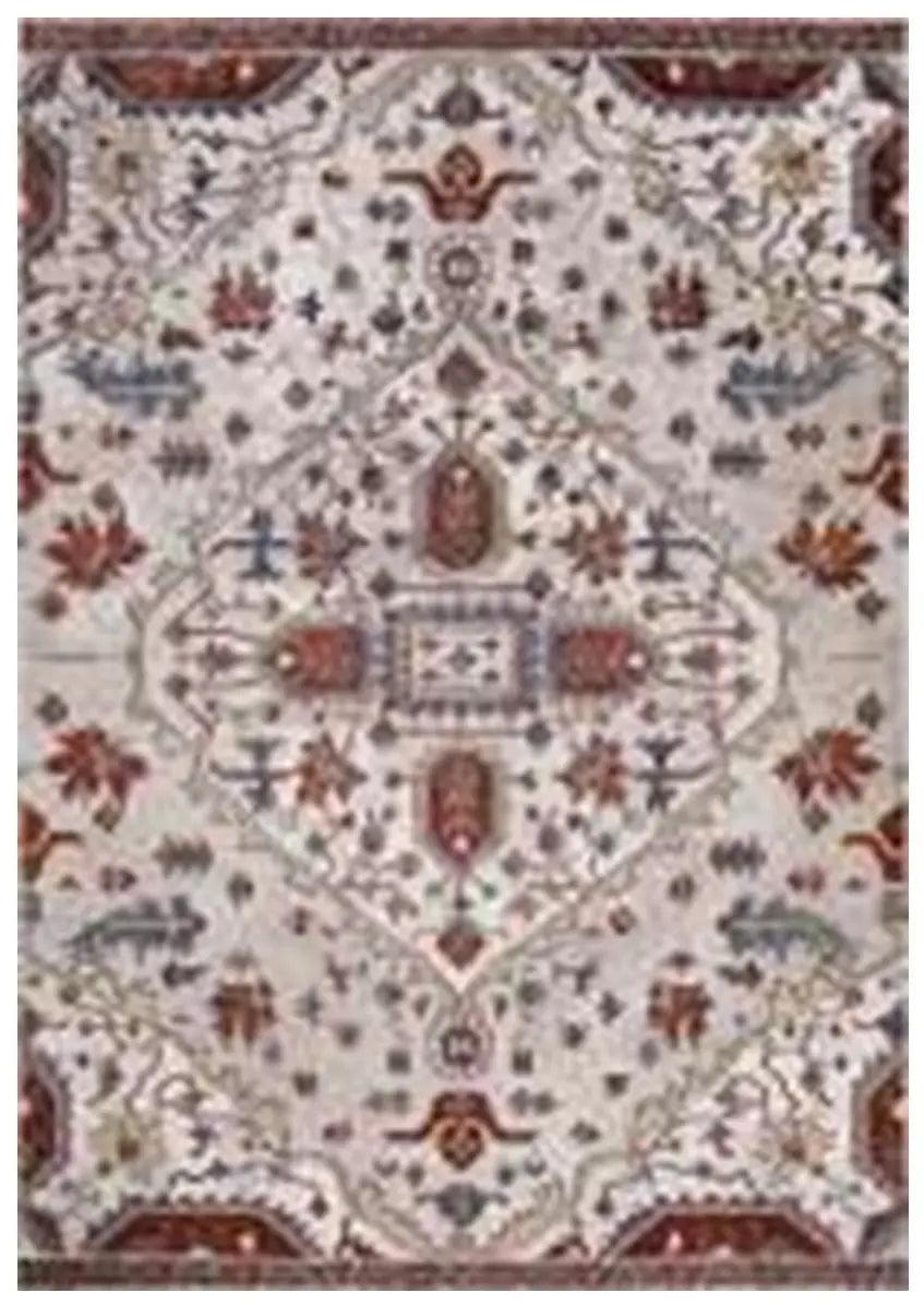 Medallion Ivory/Red 5' X 8' Area Rug OL5202 - Perfect for Living Room, Bedroom & Home Decor