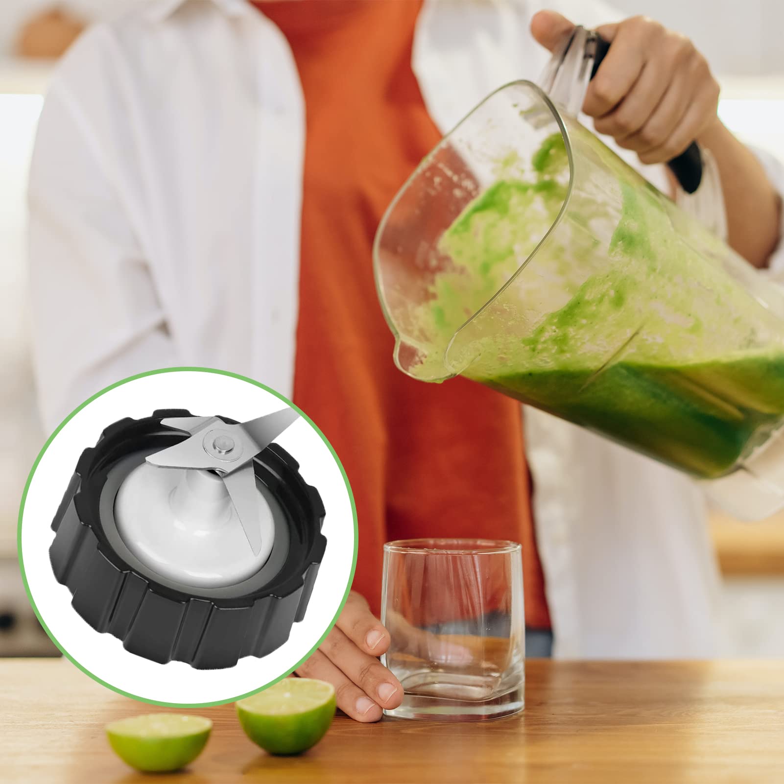 Hamilton Beach Blender Replacement Parts - Blades, Gasket, Base Cap & 2 Rubber O-Rings | Durable Accessories for Smooth Blending | Perfect for Home Kitchens & Smoothie Shops