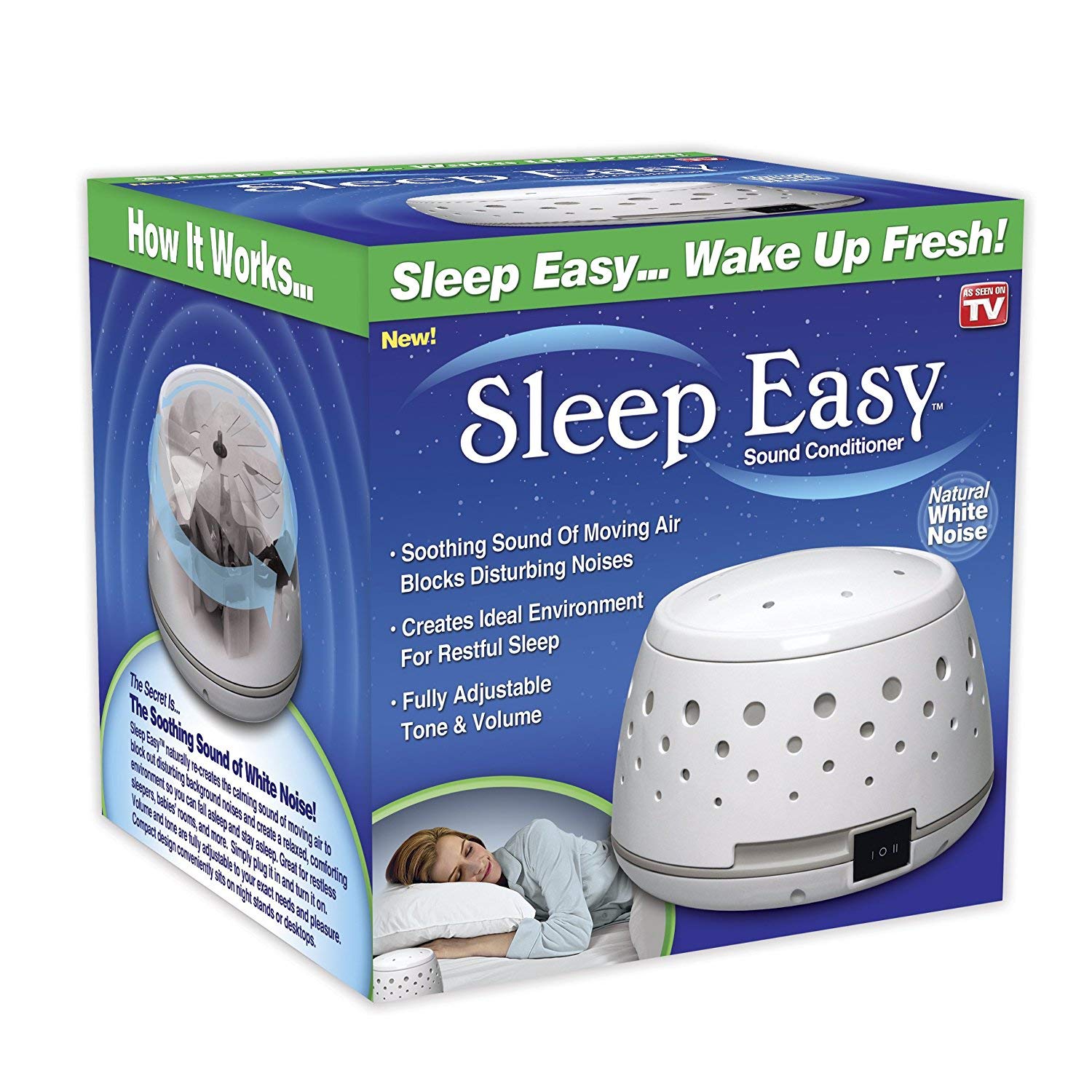 Sleep Easy Sound Conditioner & White Noise Machine (4 Pack) - Perfect for Baby Nursery, Office, Meditation & Better Sleep