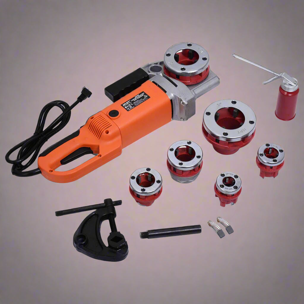 2000W Heavy Duty Electric Pipe Threader Kit with 6 Dies (1/2