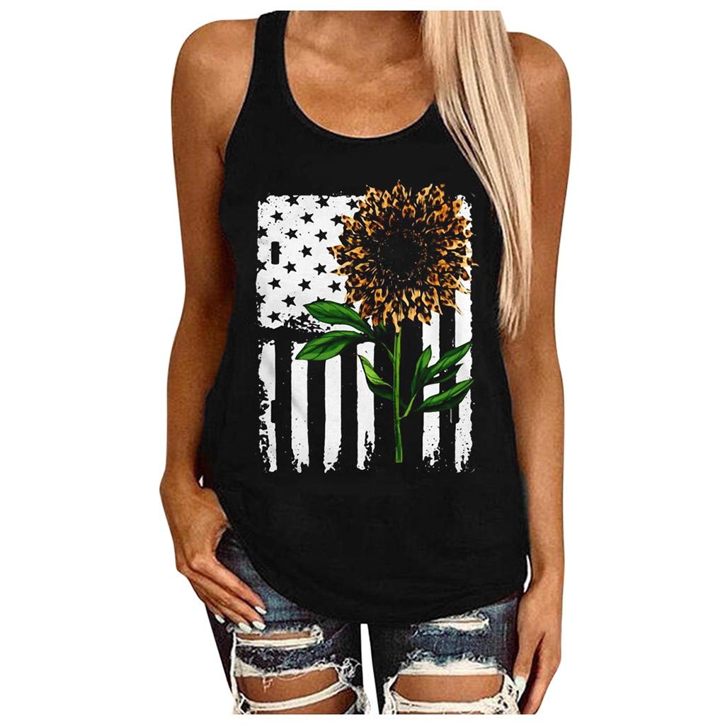 Vedolay Women's Camouflage Printed Sleeveless Tank Top - Soft Loose Fit Crop Workout Blouse & Fashion Vest | Perfect for Gym, Yoga, Running & Casual Summer Outfits