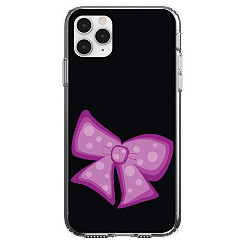 Pink Black Bow Ribbon On Clear Case