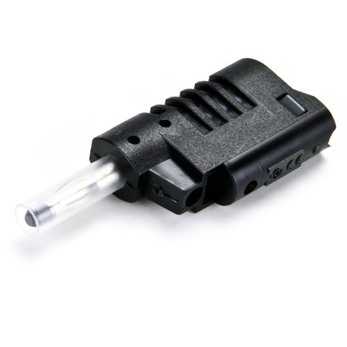 CT2015 4mm Safety Stacking Banana Plug - 36 Amp Solderless Screw Connectors (10-Pack, Black) | Ideal for Electronics Testing, Lab Equipment & Power Supply Connections