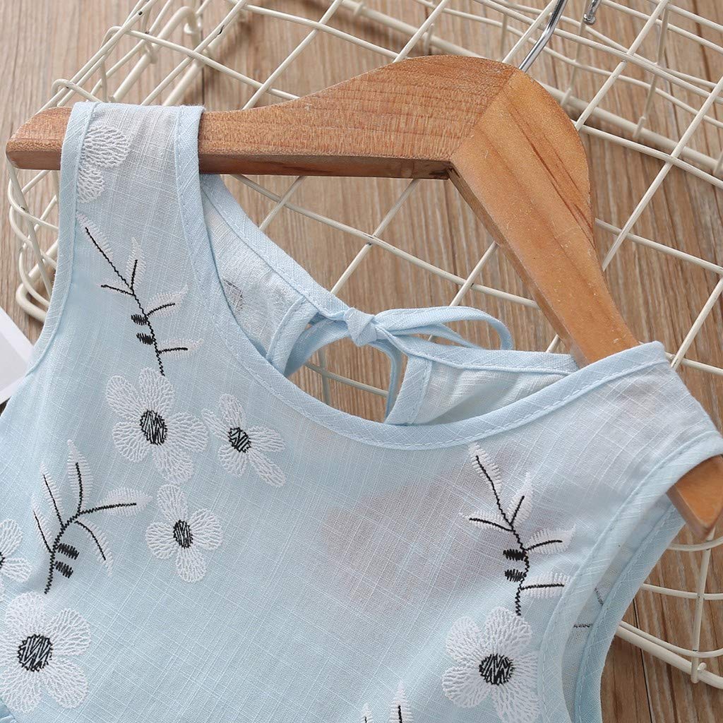 Princess Dresses for Girls - Sleeveless Baby Dress with Floral Print | Summer Outfits for Toddlers & Kids | Perfect for Birthday Parties, Photo Shoots & Special Occasions