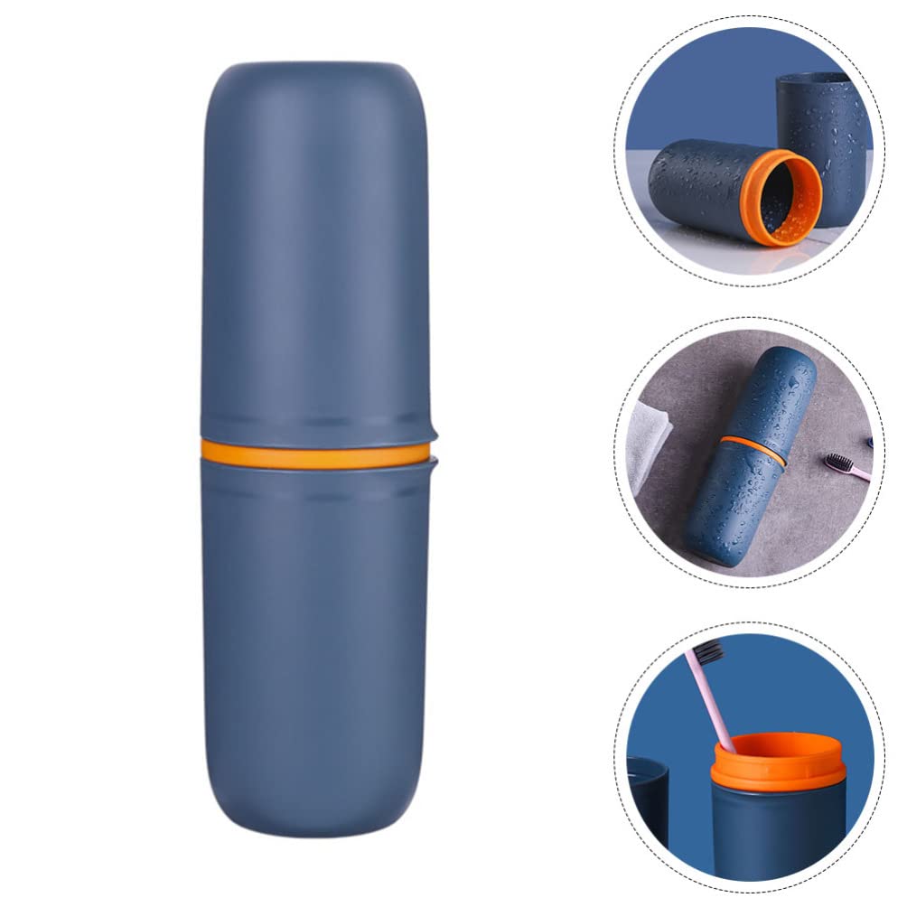 Veemoon Travel Toothbrush Holder - Portable Toothbrush Case with Cover for Electric & Manual Toothbrushes, Compact Toothpaste & Gargle Cup Storage (1-Pack, PP Material) - Perfect for Camping, Business Trips & Air Travel
