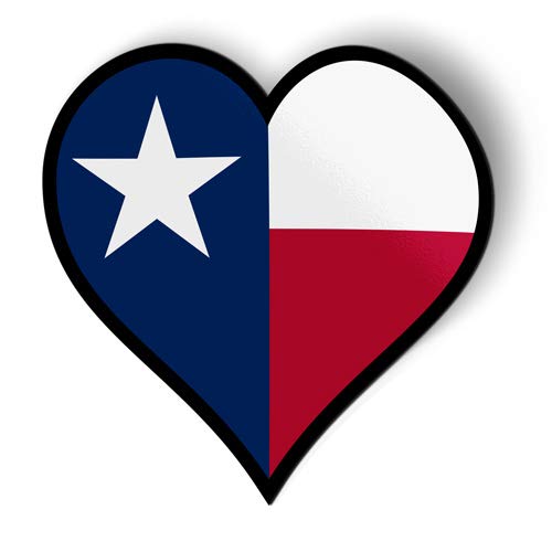 Texas Flag Heart Magnet - 3
