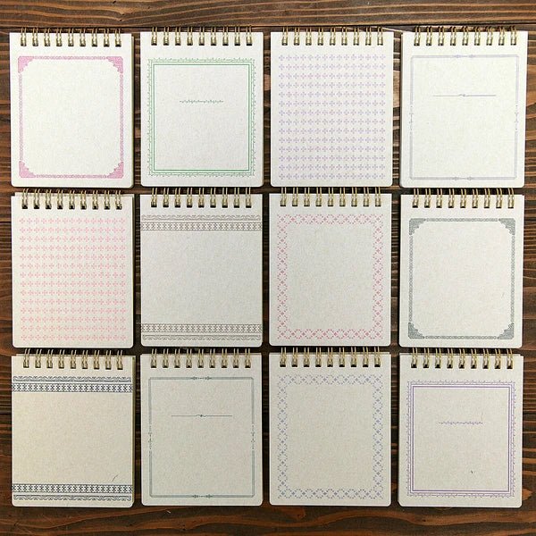 Vintage Style Pattern Ring Notebook - Retro Memo Pad for Office, School & Daily Notes | Kohunkan Kappansho Planner for Journaling, Shopping Lists & Gift Ideas
