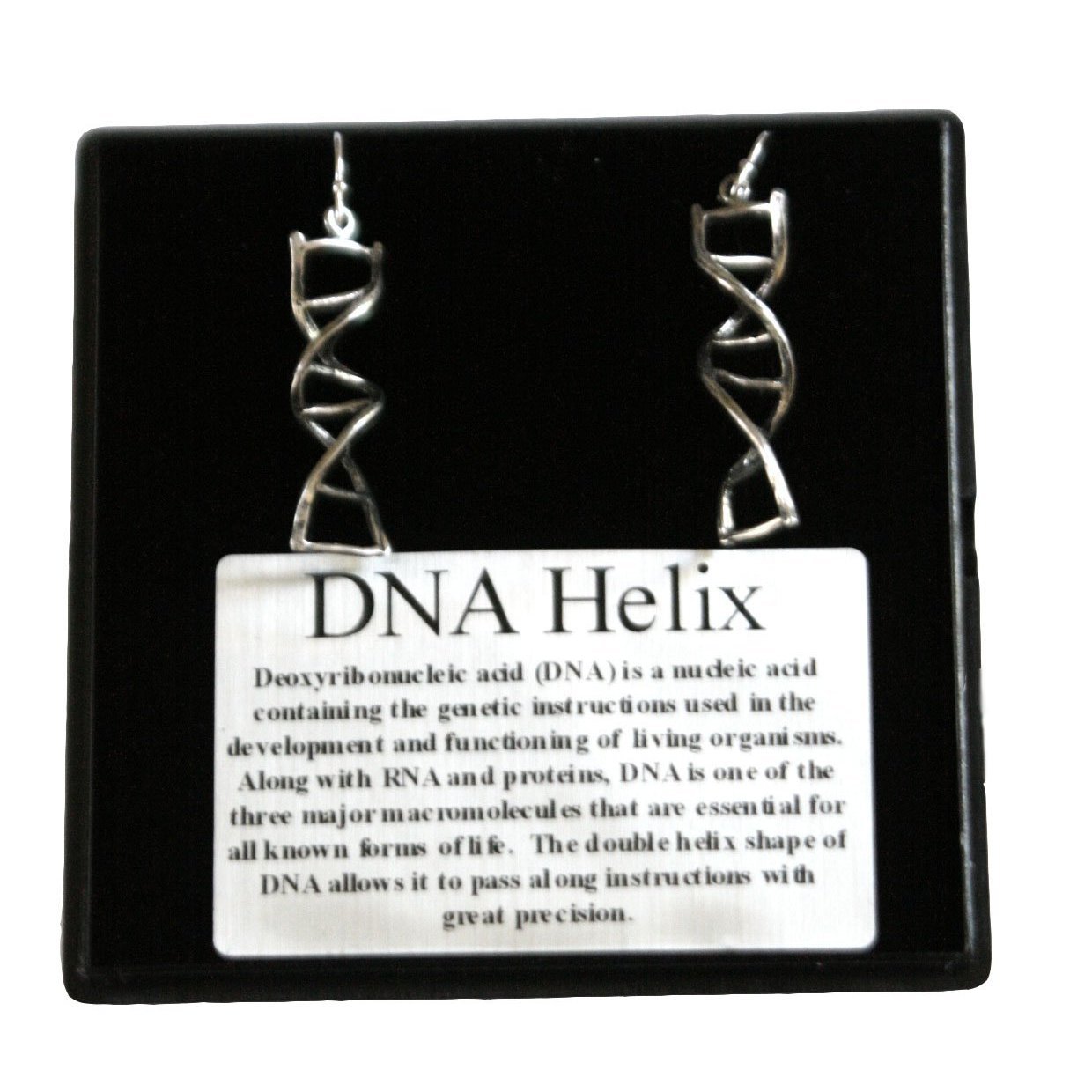 Sterling Silver DNA Helix Earrings for Women - Dainty Science Jewelry Gift for Her - Perfect for Lab Coats, Graduation & STEM Enthusiasts