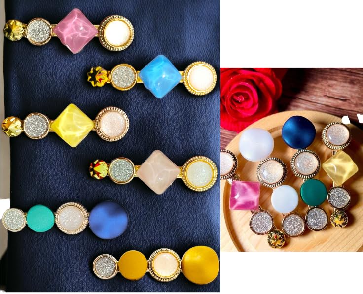 6-Pack Elegant Metal Hair Pins for Women & Girls - Wedding Hair Clips, Updo Accessories, Bun Holders - Perfect for Bridal, Prom, Parties & Everyday Styling