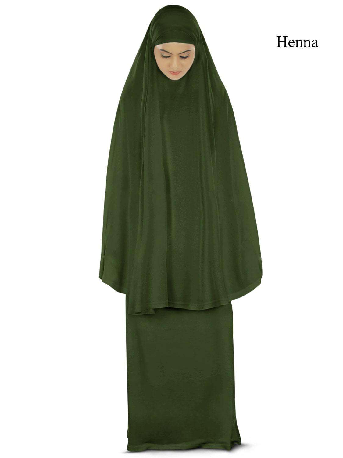 Dua Prayer Set for Women - Soft Viscose Jersey Khimar & Long Skirt - Islamic Modest Outfit for Prayer, Mosque & Daily Wear