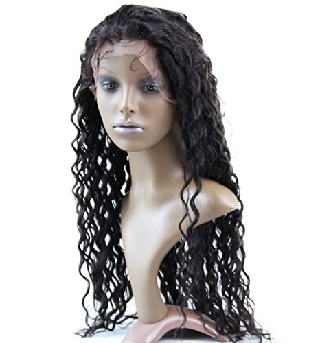 22 Inch Lace Front Wigs Human Hair with Baby Hair - European Virgin Remy Deep Wave Curly Wig in #1B Off Black | Perfect for Cosplay, Daily Wear & Special Occasions