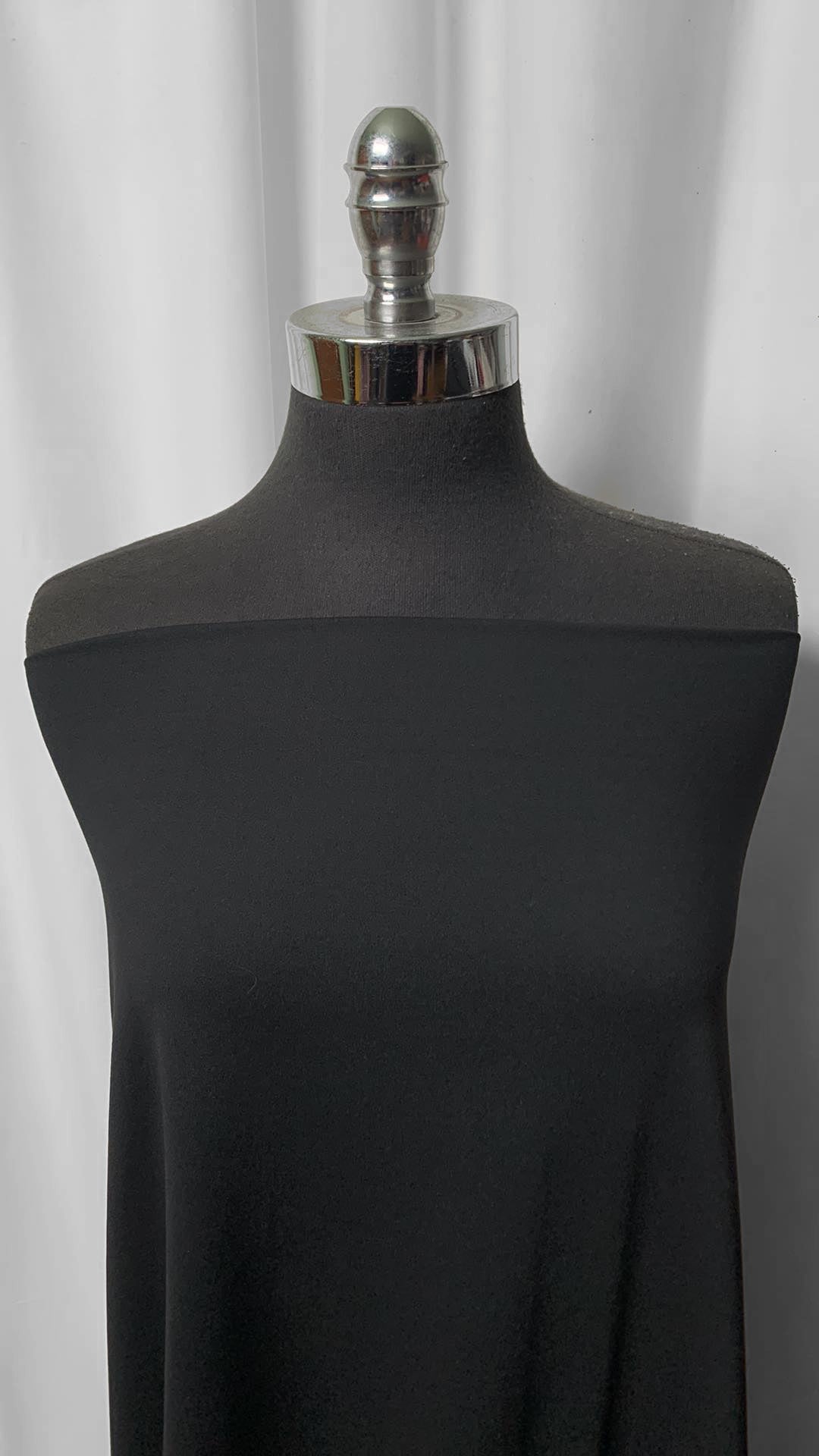 Premium Solid Black Mid-Weight Peached Performance Fabric by the Yard - Perfect for DIY Fashion, Upholstery & Home Decor Projects