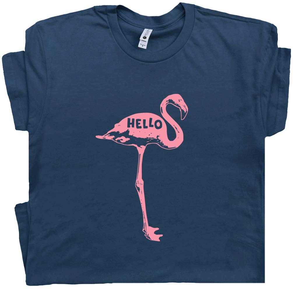 Funny Flamingo T-Shirt for Women & Kids - Cute Pink Flamingo Graphic Tee, Vintage Retro Style | Perfect for Summer Outfits, Beach Vacations & Casual Wear