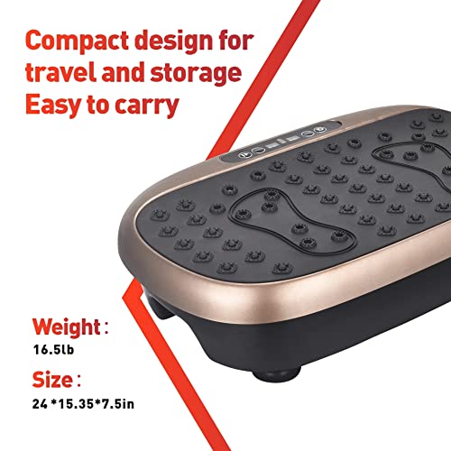EILISON Atom Vibration Plate Exercise Machine - Full Body Workout Platform for Weight Loss & Lymphatic Drainage - Home Fitness Equipment with Acupressure Mat & Resistance Bands (300lbs Capacity) - Perfect for Home Gym, Physical Therapy & Muscle Recovery