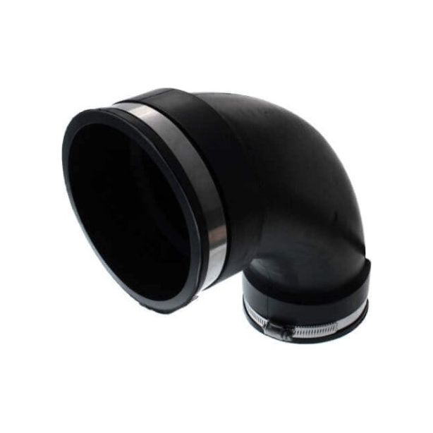 Fernco QL 400 4-Inch 90-Degree Quik Flexible PVC Drain Pipe Elbow - Perfect for Plumbing, HVAC & DIY Home Drainage Projects