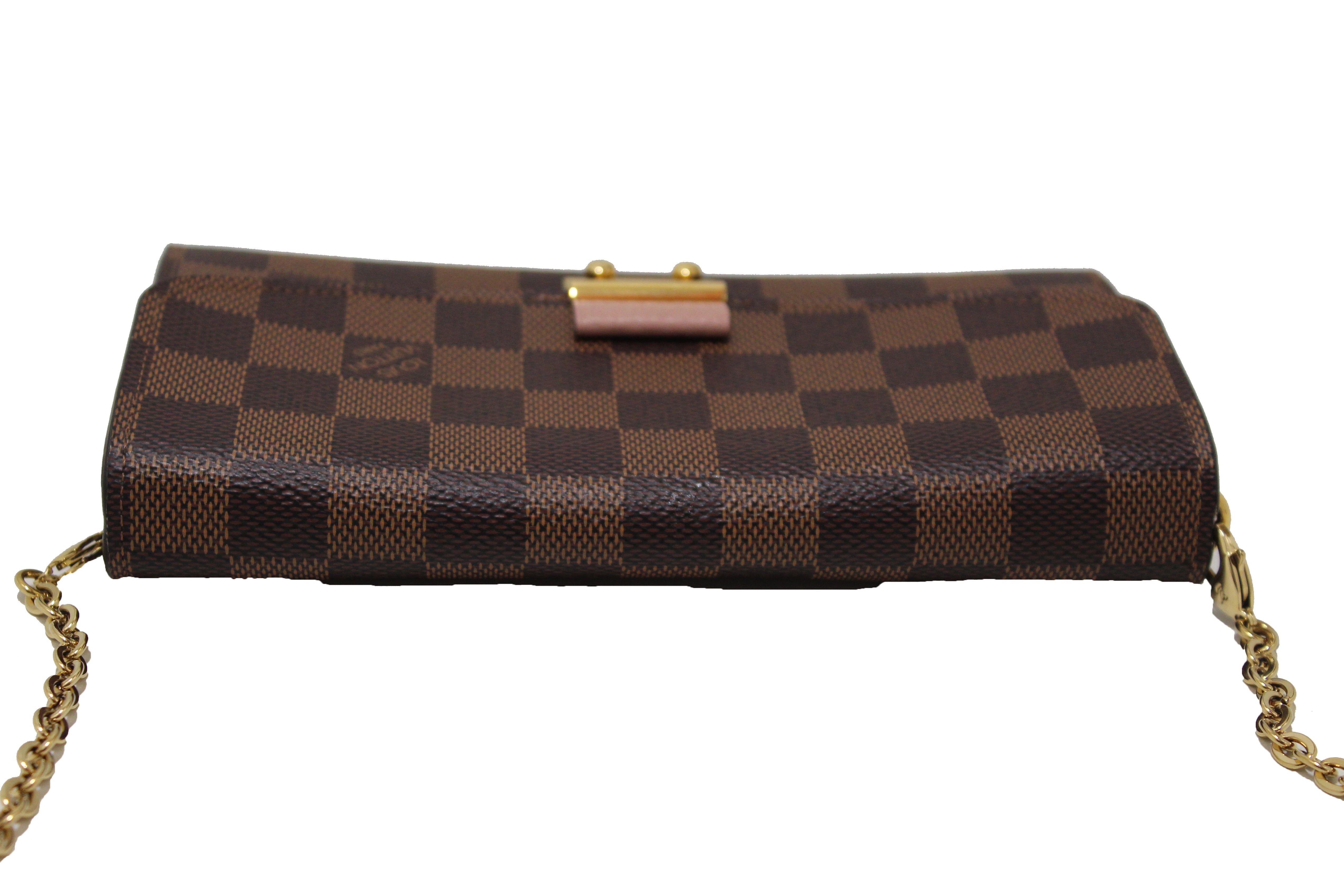 Authentic Louis Vuitton Damier Ebene Croisette Wallet On Chain Crossbody Bag - Luxury Designer Wristlet for Women, Perfect for Parties, Date Nights & Everyday Use