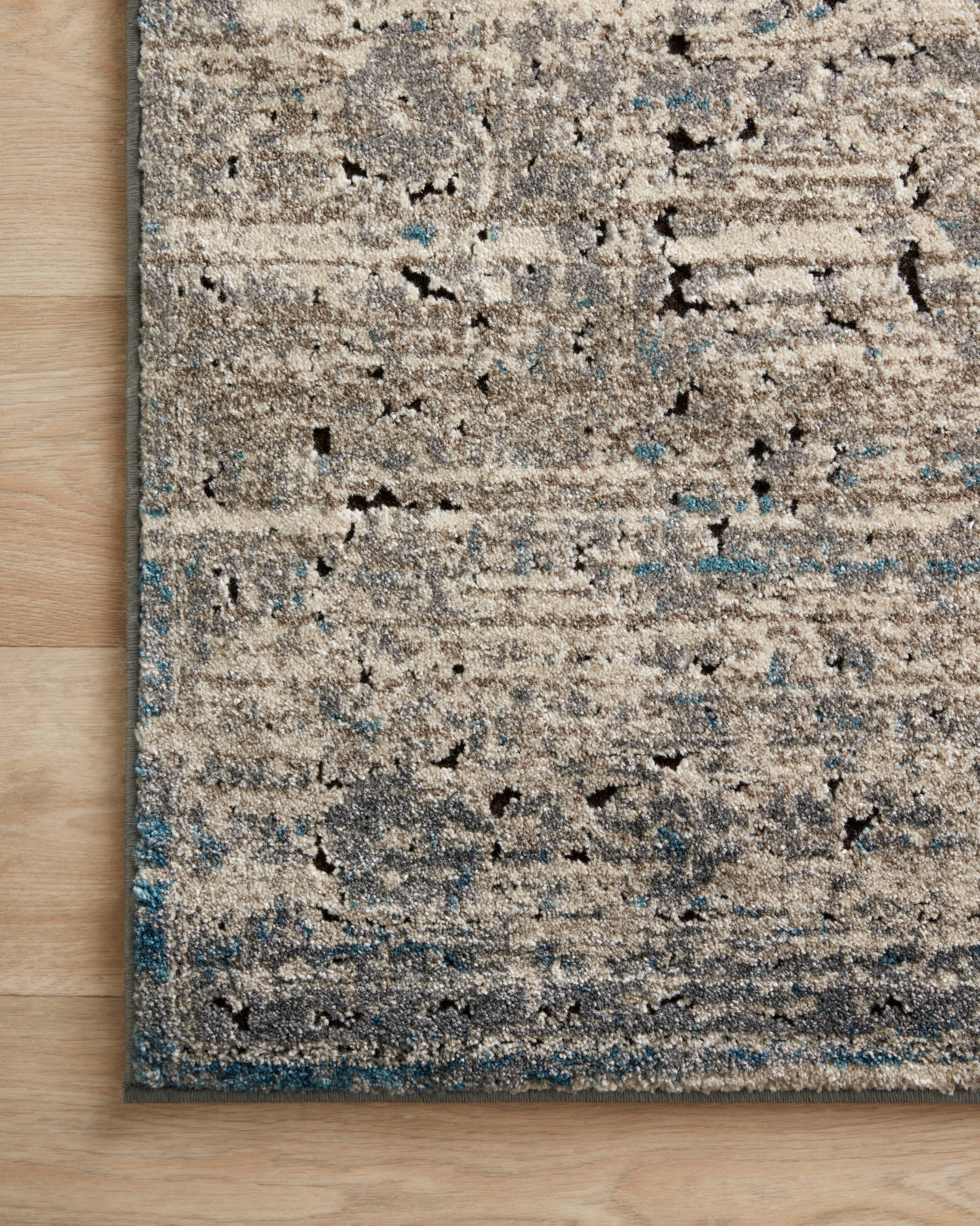 Millennium Grey Blue Area Rug - Soft Modern Boho Chic Carpet for Living Room, Bedroom, and Office Decor
