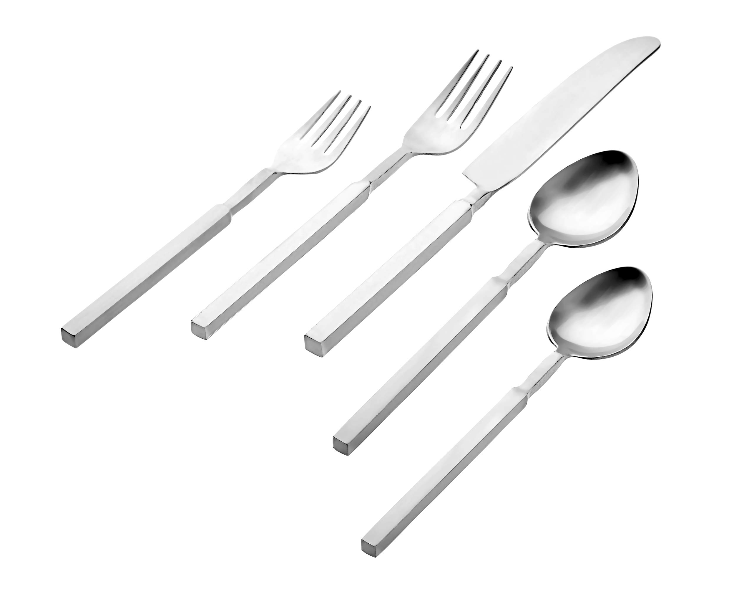 Godinger 20-Piece Mirror Flatware Set - Elegant Stainless Steel Cutlery for Formal Dining & Special Occasions