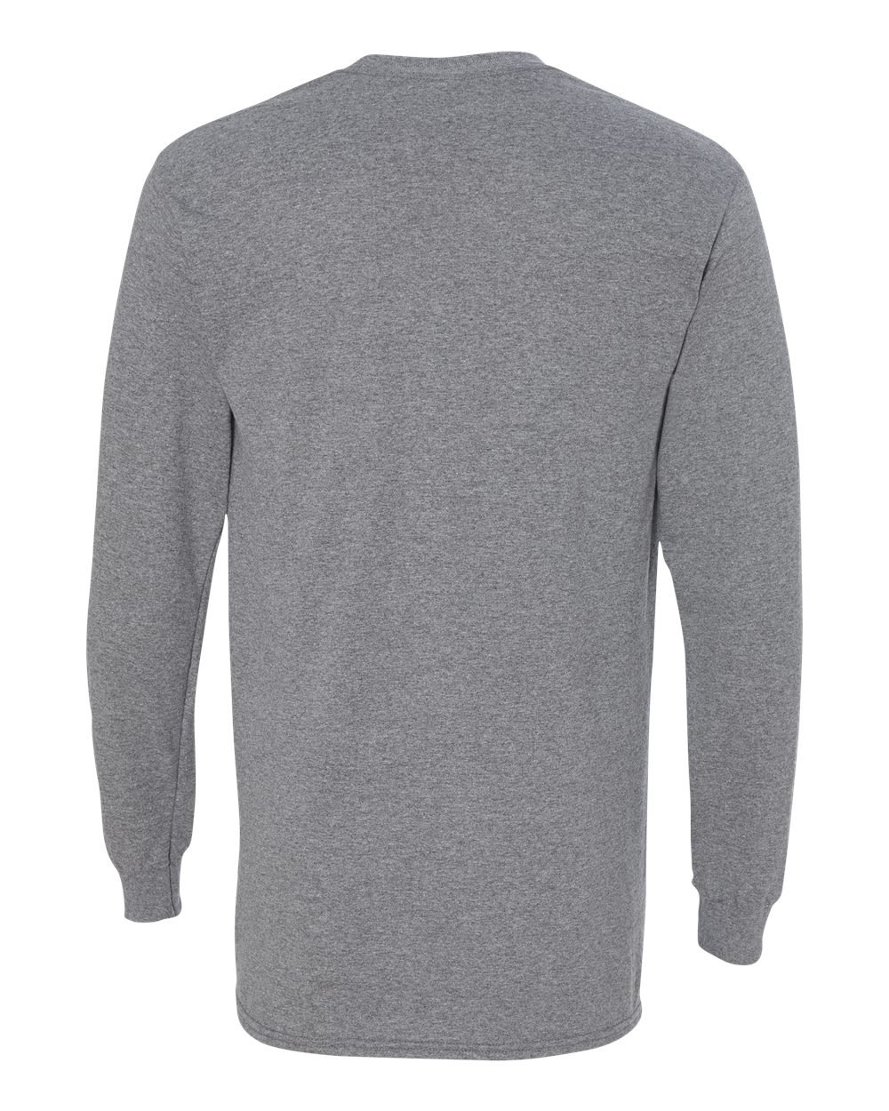 Gildan Heavy Cotton 100% Cotton Long Sleeve T-Shirt (5400) - Graphite Heather, Size S, Pack of 12 - Comfortable Workwear & Casual Wear for Men & Women