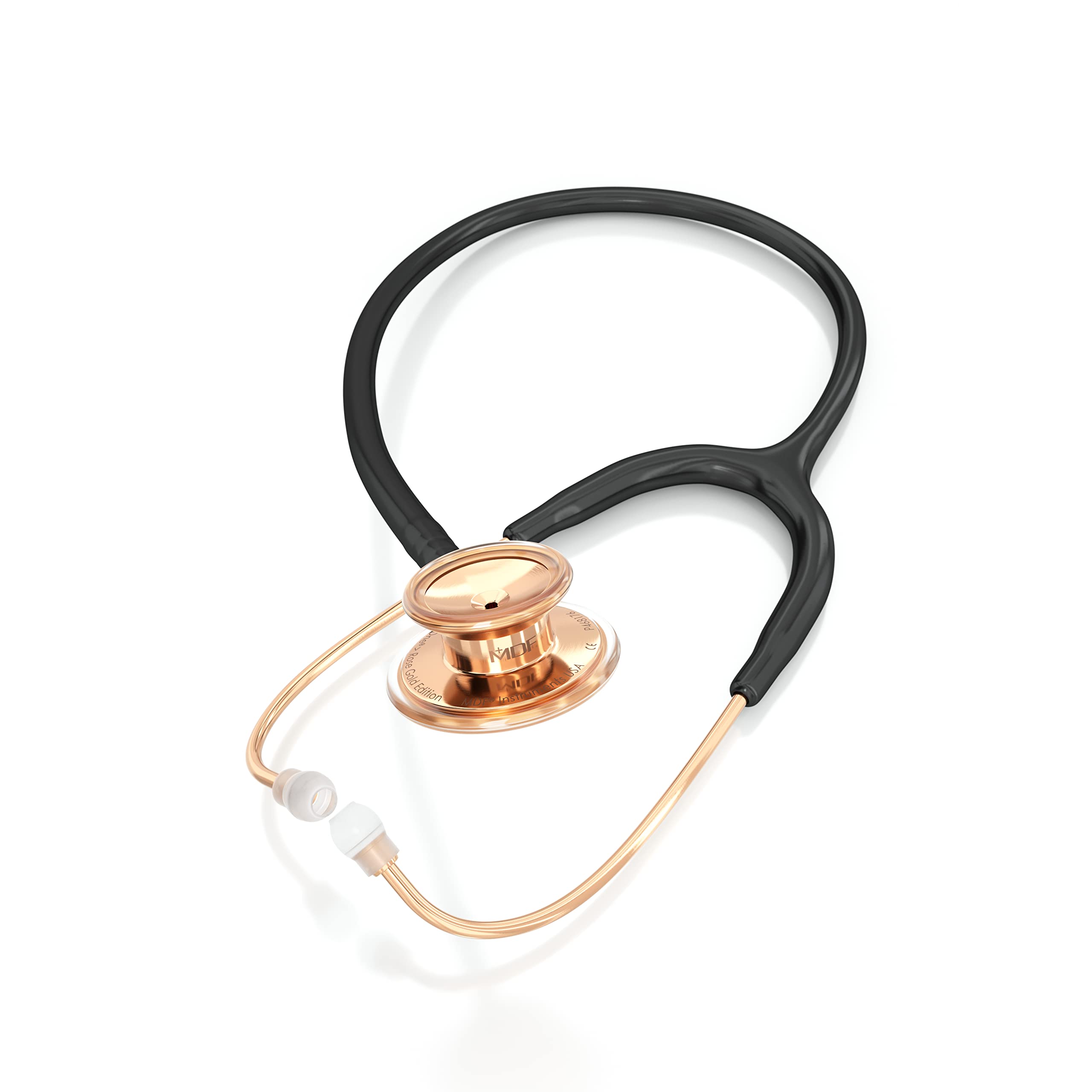 Premium MDF777RG11 RoseGold MD One Stainless Steel Stethoscope for Adults - Black Tube with RoseGold Chestpiece & Headset | Ideal for Doctors, Nurses, Medical Students & Healthcare Professionals