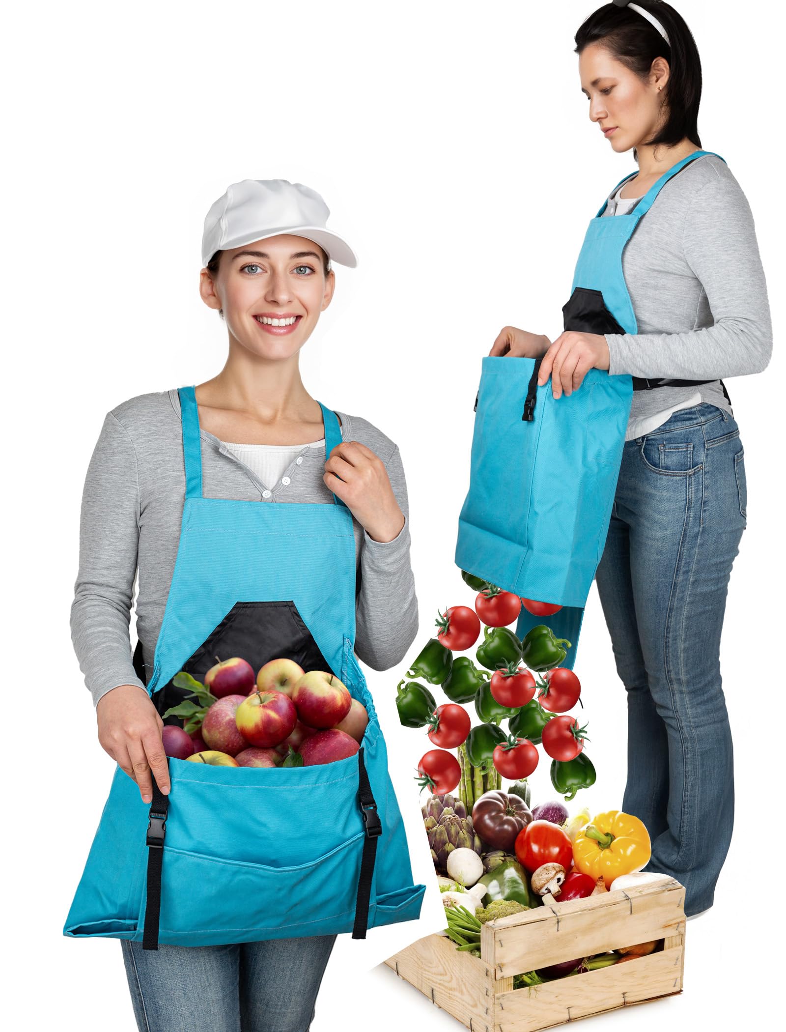 Durable Gardening Apron with Multiple Pockets for Women & Men - Washable Harvest Apron for Planting, Weeding & Outdoor Work - Perfect Gardening Gift for Gardeners & Farmers