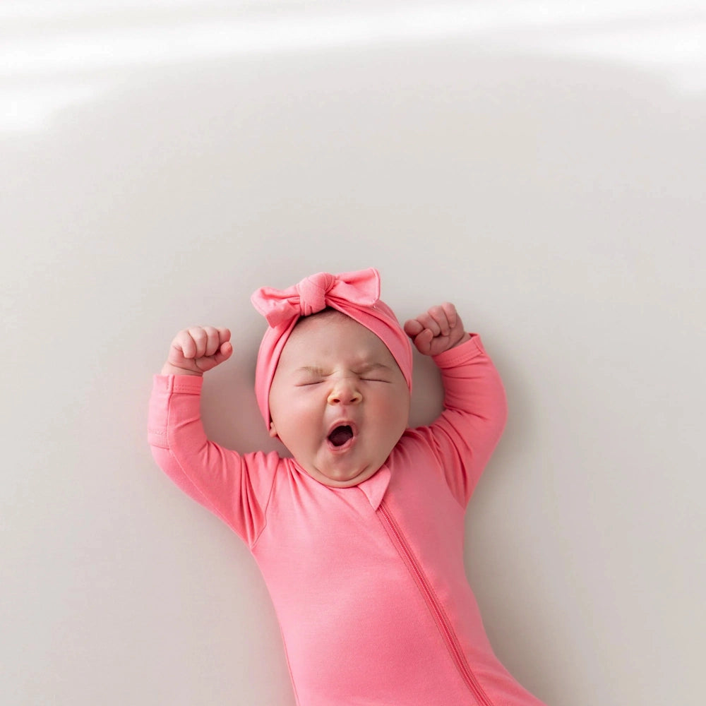 Kyte Baby Bow in Guava - Adorable Hair Accessory for Girls | Perfect for Parties, Photos & Everyday Style
