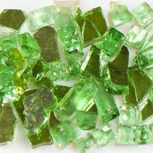 Premium American Tempered Reflective Dark Green Size 2 Terrazzo Glass - 25 Lbs. Bag for Landscaping, Walkways & Decorative Flooring