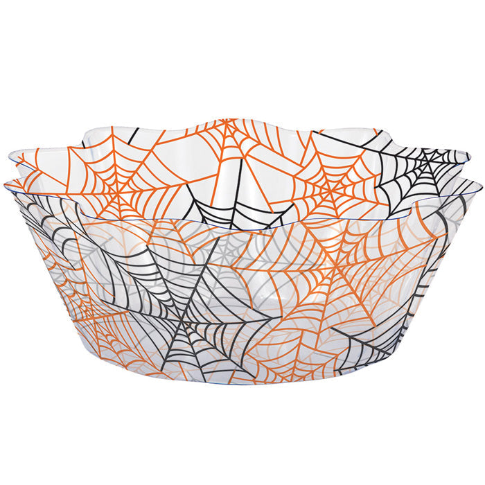 12-Piece Bulk Spiderweb Fluted Bowls Set - Elegant Halloween Party Decor for Table Centerpieces, Candy Bowls & Home Decor