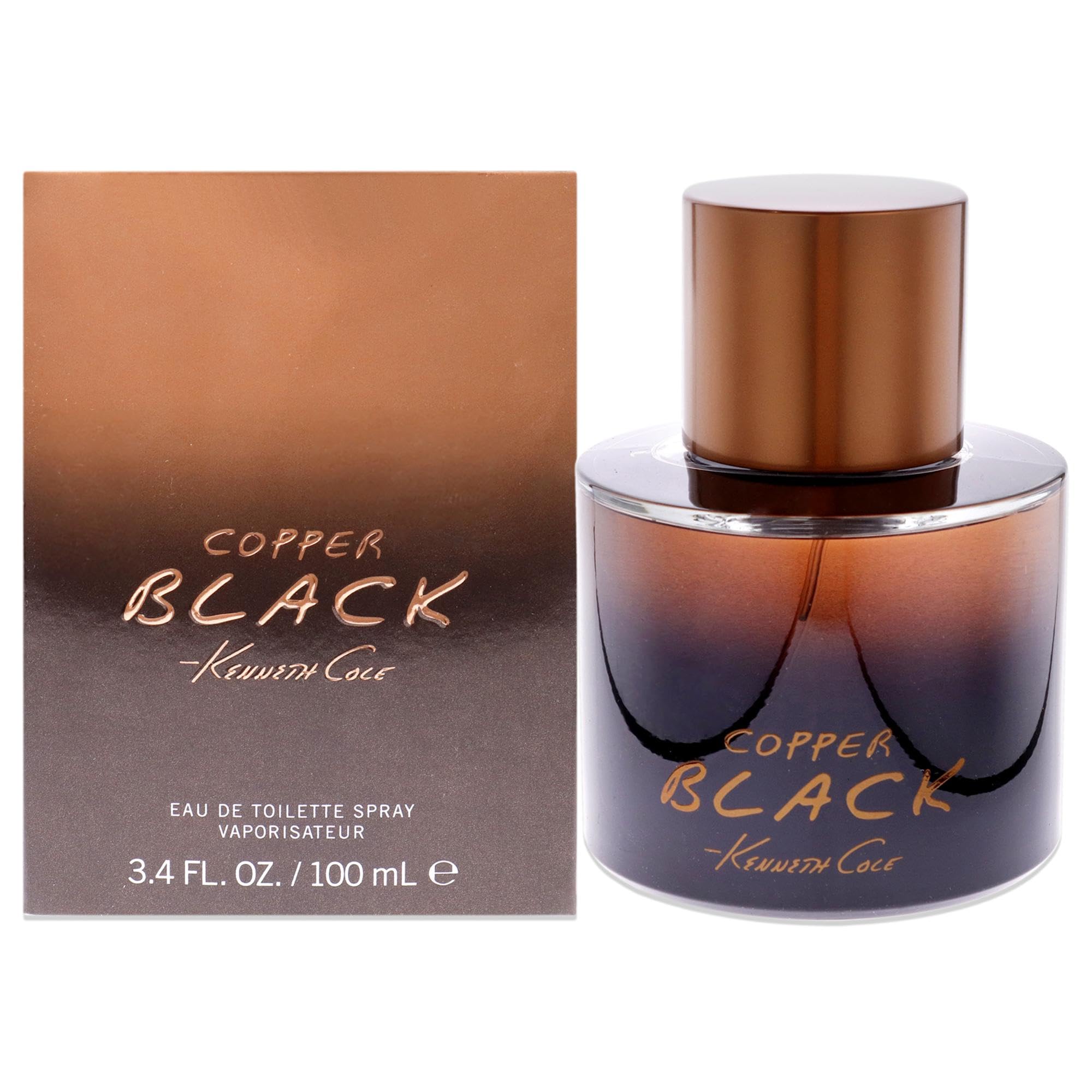 Kenneth Cole Copper Black Eau De Toilette Cologne for Men - Fresh Masculine Scent | Day & Night Fragrance for Work, Date & Special Occasions