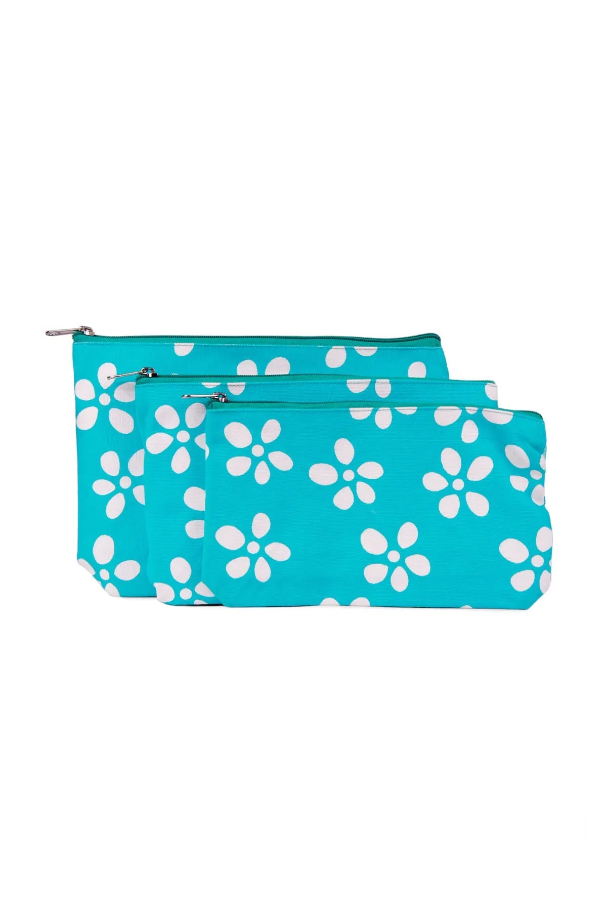 Daisies Cosmetic Bag - Floral Makeup Pouch for Travel & Organizer - Perfect for Toiletries, Brushes, and Beauty Essentials (Pink Daisy Pattern)